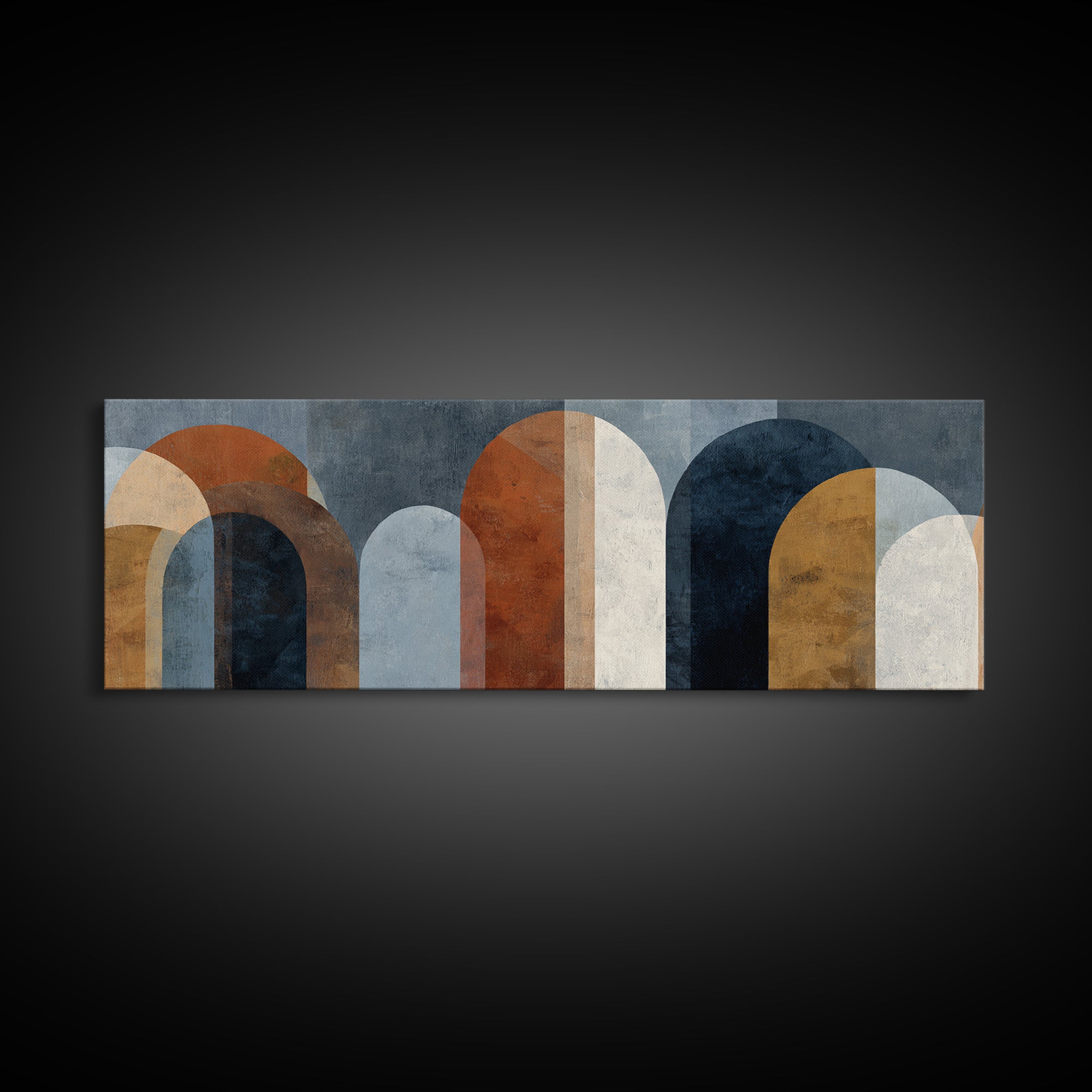 Neutral Abstract Arches Canvas Print, Above Bed Art, Wall Art Prints, Bedroom Decor, Fine Art, Serenity, Boho Wall Art, ABA-3x1-92