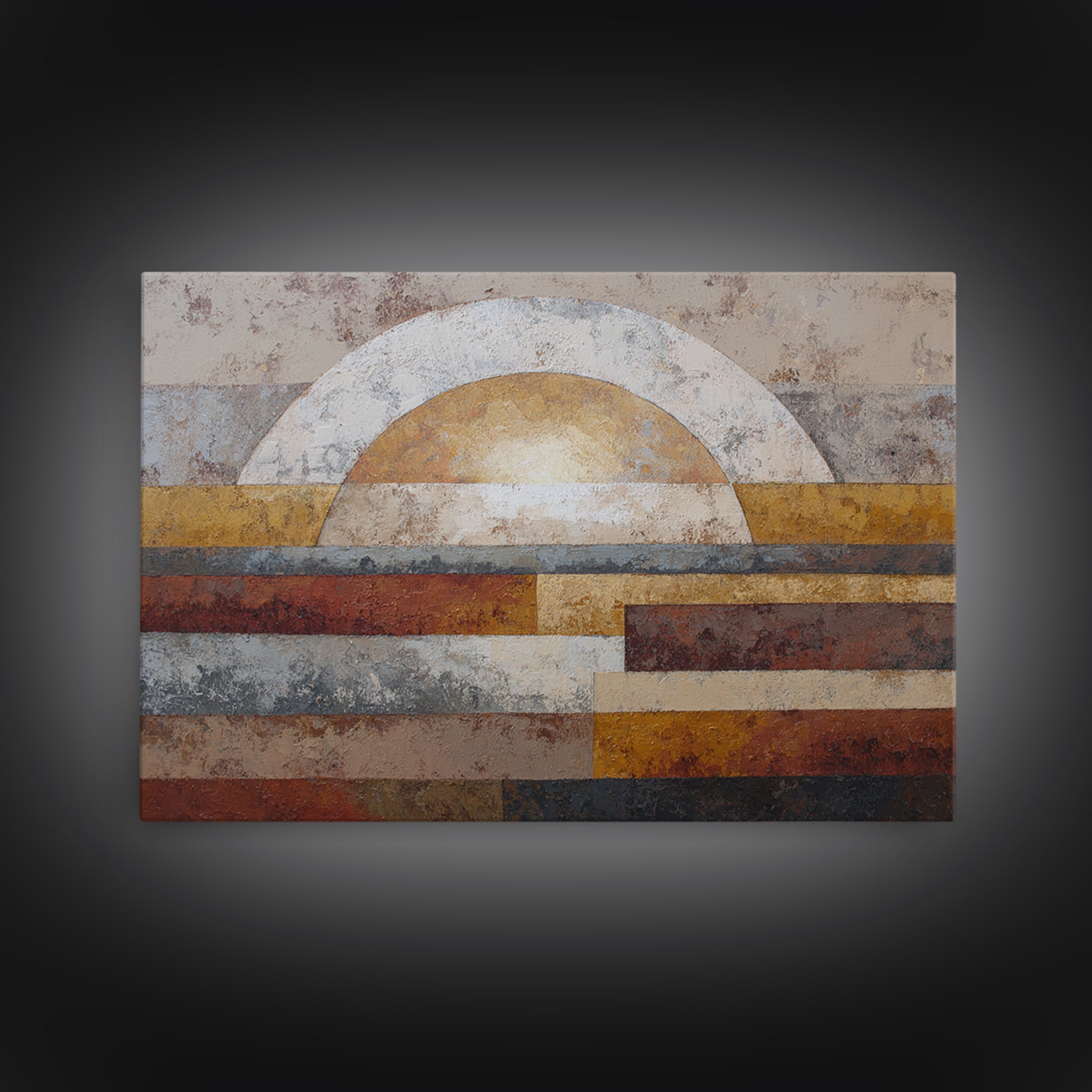 Neutral Abstract Arches Canvas Print, Above Bed Art, Boho Wall Art, Bedroom Decor, Fine Art, Serenity, Above Bed Decor, ABA-3x2-32