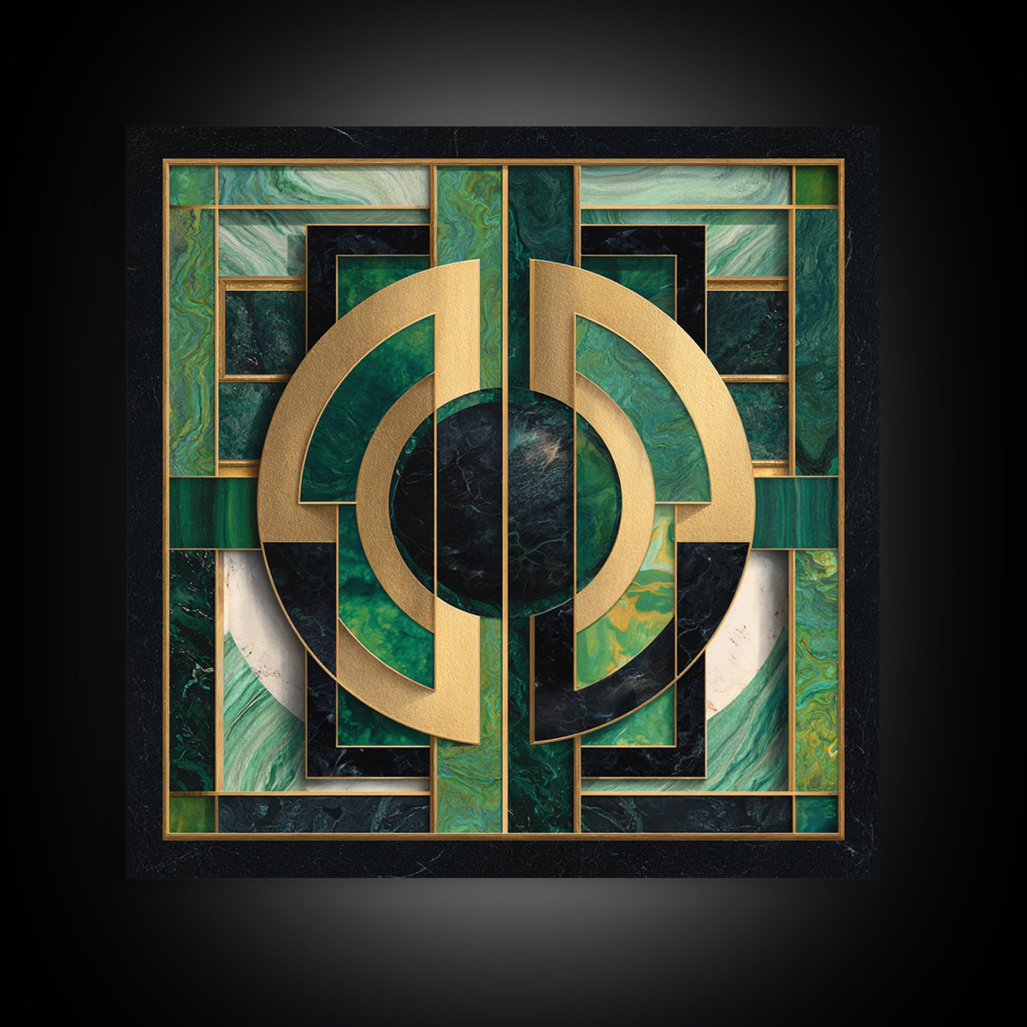 Deco Doorway Study Canvas Print, Art Deco Art, Art Deco, Living Room Decor, Oil Painting, Glamour, Art Deco Wallpaper, ADA-1x1-15