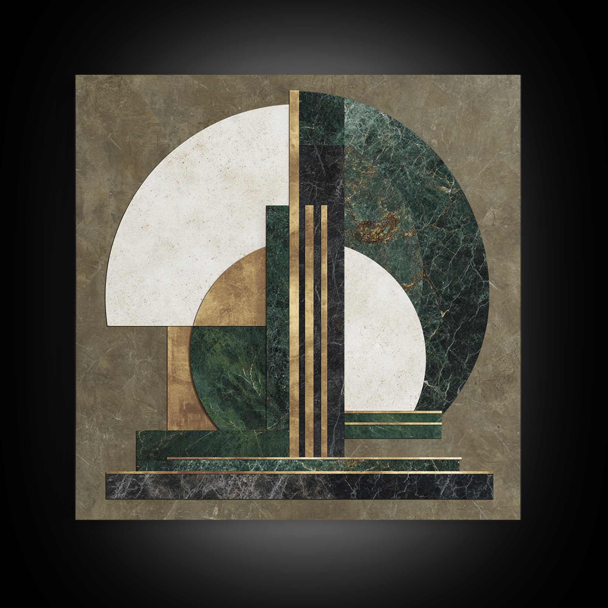 Deco Doorway Study Framed Canvas Print, Art Deco Art, Neutral Decor, Living Room Decor, Fine Art, Glamour, Home Decor, ADA-1x1-63