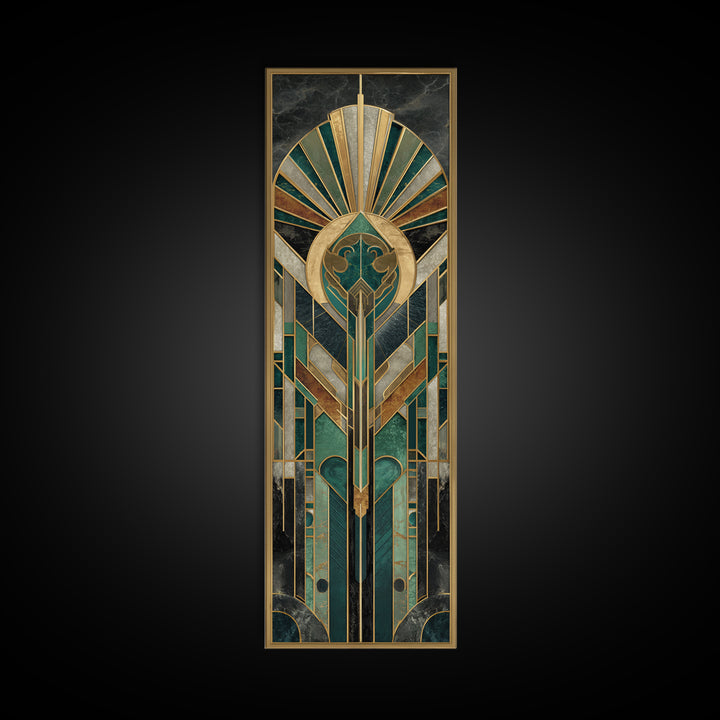 Luxury Cocktail Glass Canvas Print, Art Deco Art, Removable Wallpaper, Living Room Decor, Abstract Art, Glamour, Luxury Decor, ADA-1x3-41