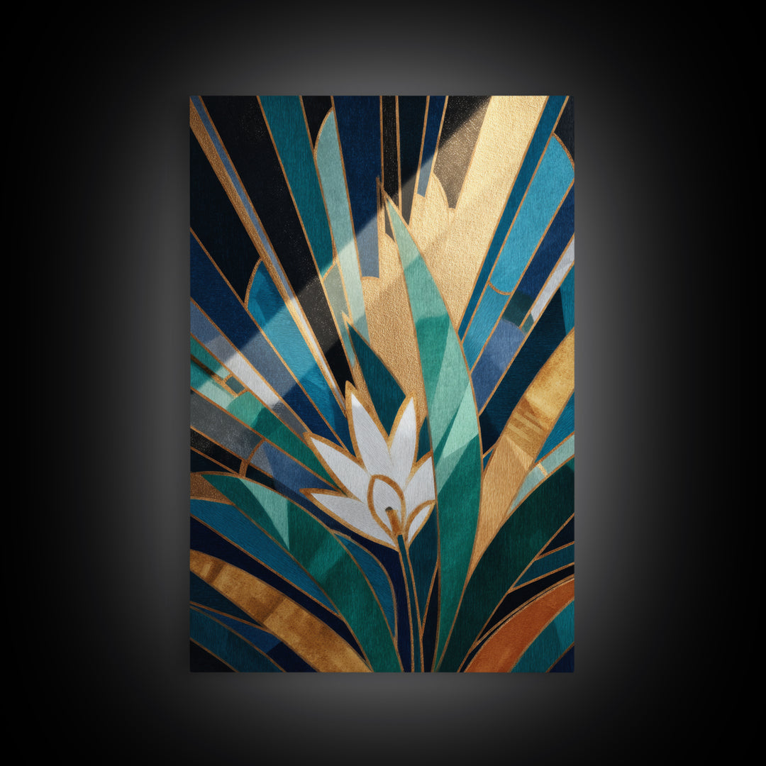 Tropical Hotel Facade Canvas Print, Art Deco Art, Art Print, Living Room Decor, Oil Painting, Glamour, Printable Art, ADA-2x3-72