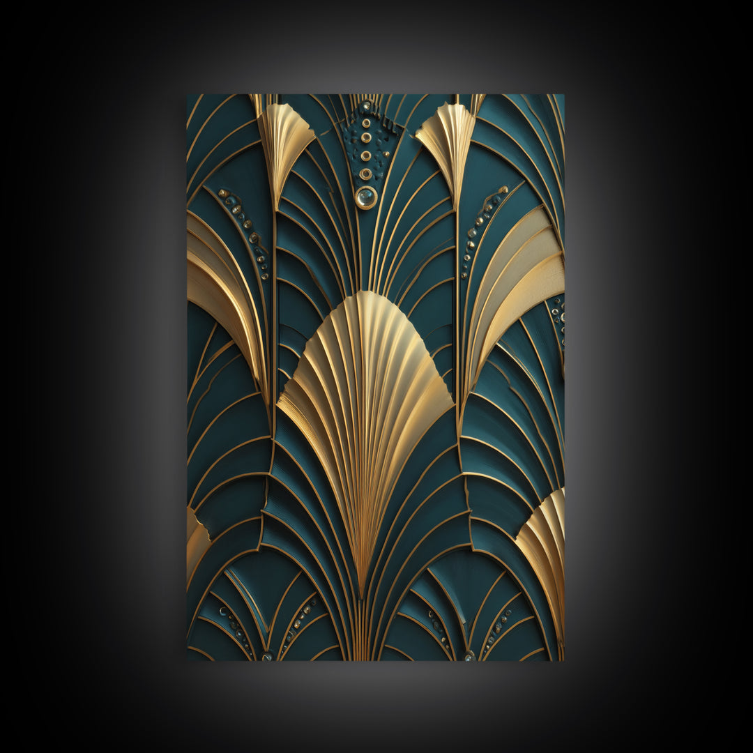 Tropical Hotel Facade Canvas Print, Art Deco Art, Apartment Decor, Living Room Decor, Fine Art, Glamour, Gallery Decor, ADA-2x3-96