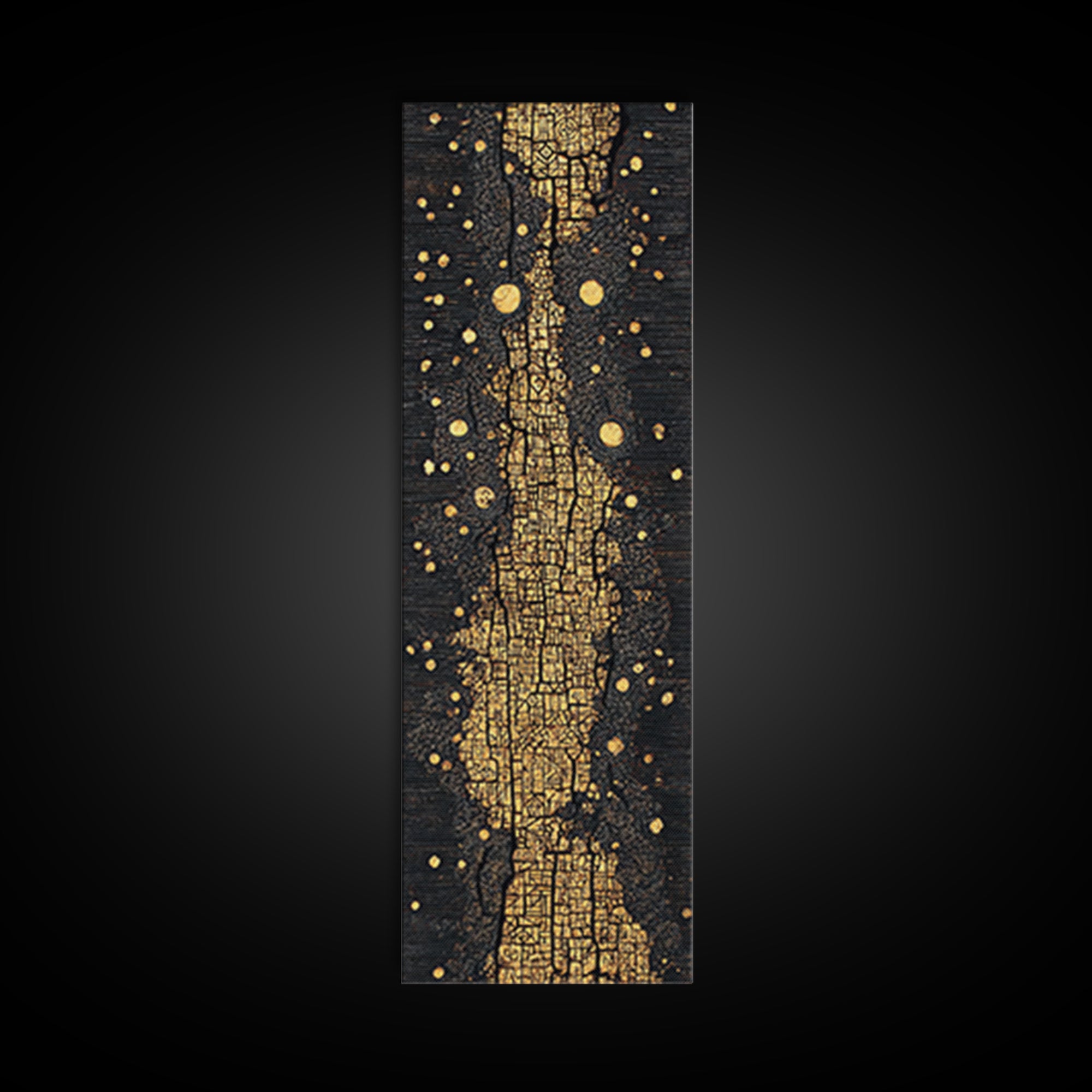 Black And Gold Ancestral Path, Abstract African Art, Luxury Wall Art, Spiritual Decor, Premium Canvas Print Gift For Home