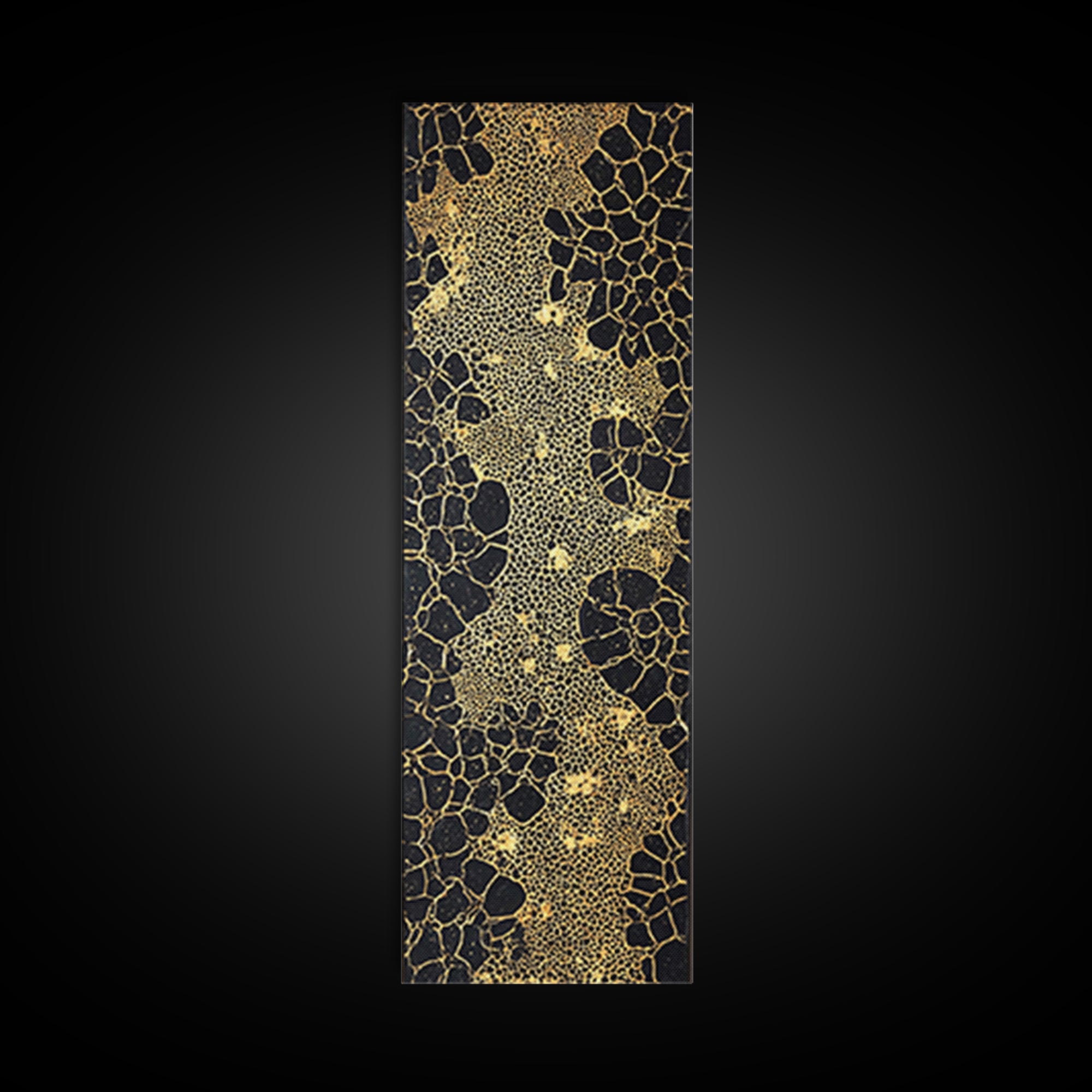 Gold Black Giraffe Pattern Abstract Wall Art, African Safari Canvas Print, Luxury Modern Tribal Decor, Earth Tone Home Gift