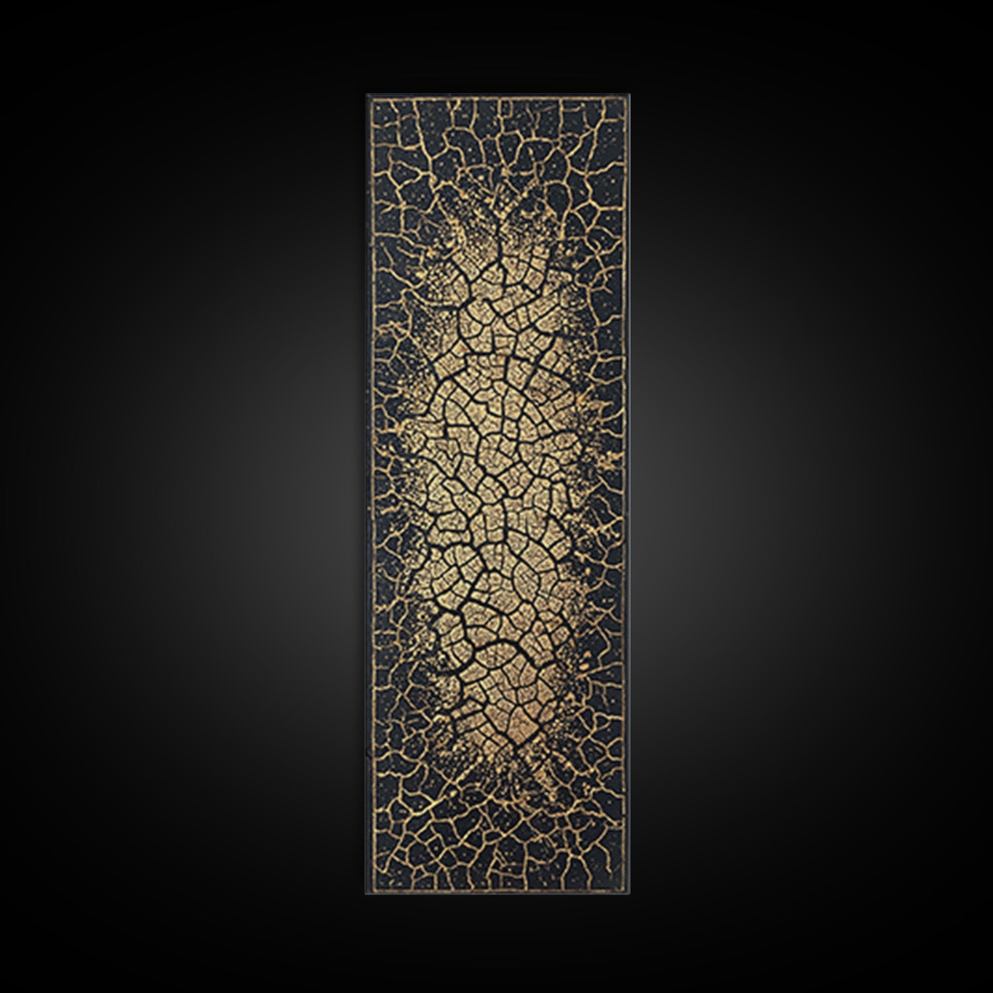 Gold Cracked African Woman Silhouette Wall Art, Abstract African Art Print, Black And Gold Canvas, Afrocentric Home Decor