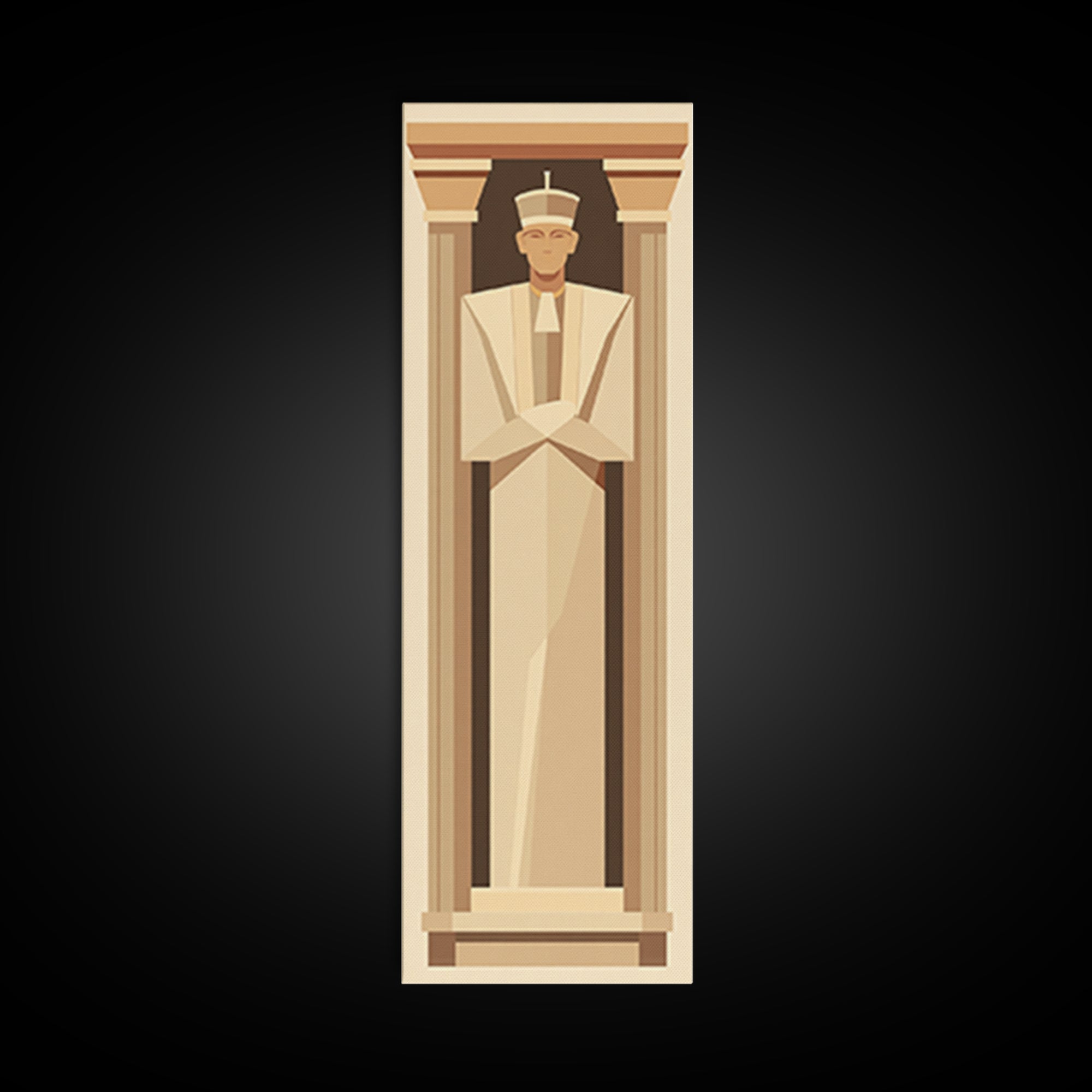Minimal Egyptian Pharaoh Wall Art, African Egyptian Art Print, Neutral Beige Museum Poster For Elegant Office Decor Home Gift