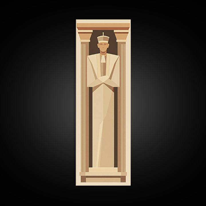 Minimal Egyptian Pharaoh Wall Art, African Egyptian Art Print, Neutral Beige Museum Poster For Elegant Office Decor Home Gift