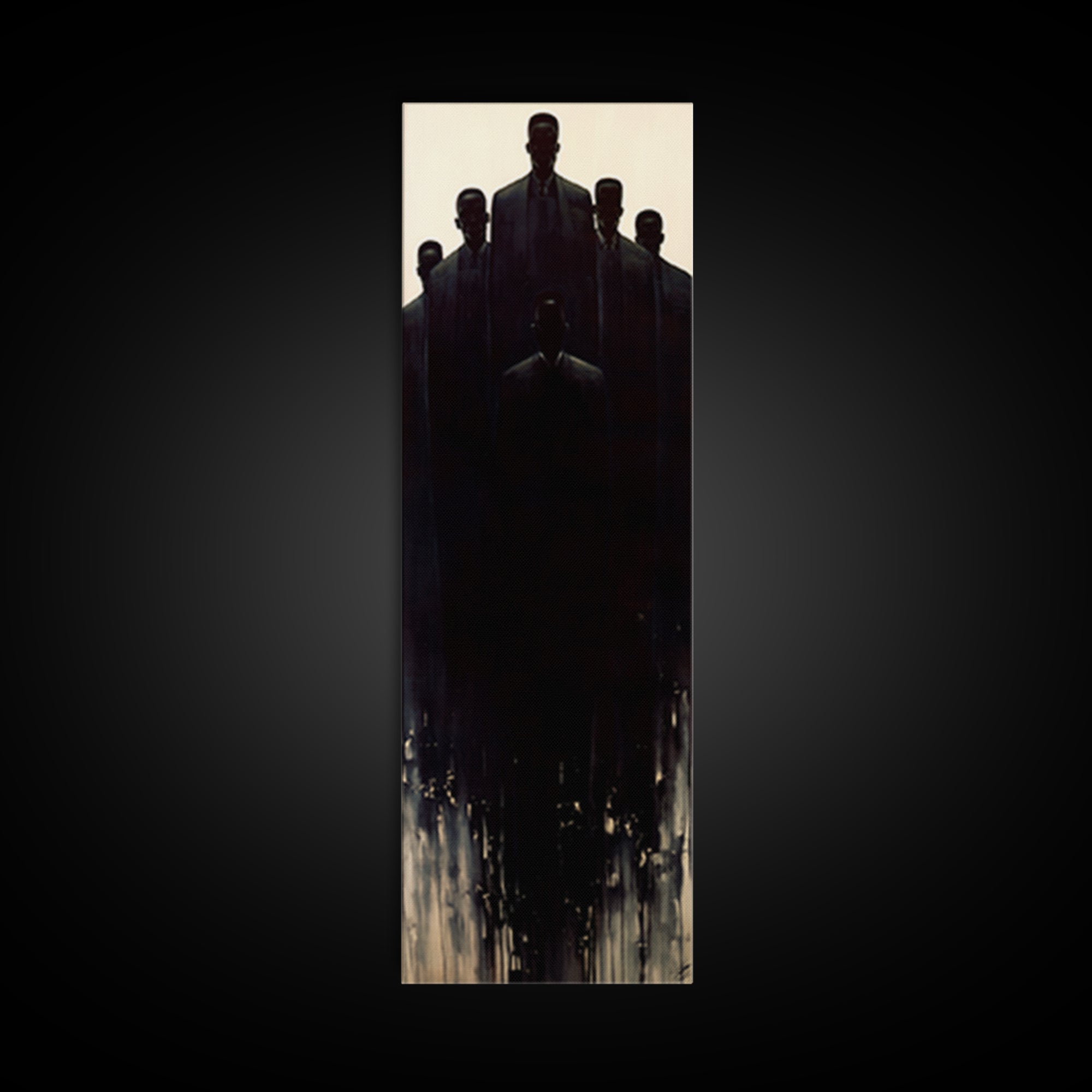 Powerful African Men In Dark Suits And Dramatic Light Wall Art, Black Man Portrait, Masculine Modern Office Decor Gift For Him