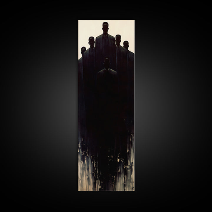 Powerful African Men In Dark Suits And Dramatic Light Wall Art, Black Man Portrait, Masculine Modern Office Decor Gift For Him