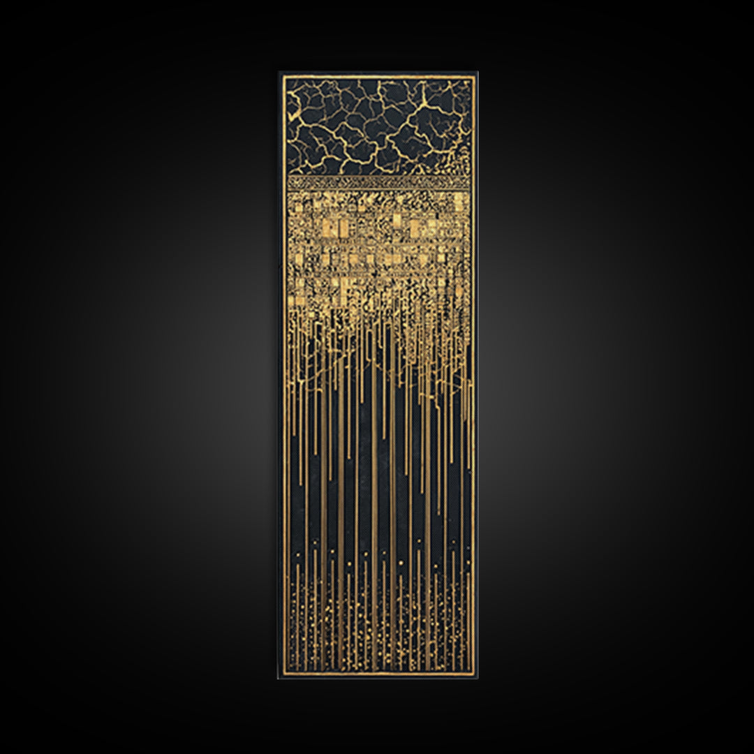 Black And Gold African Patterns Wall Art, Ancient African Art, Abstract Tribal Decor, Luxury Canvas, Cultural Home Decor