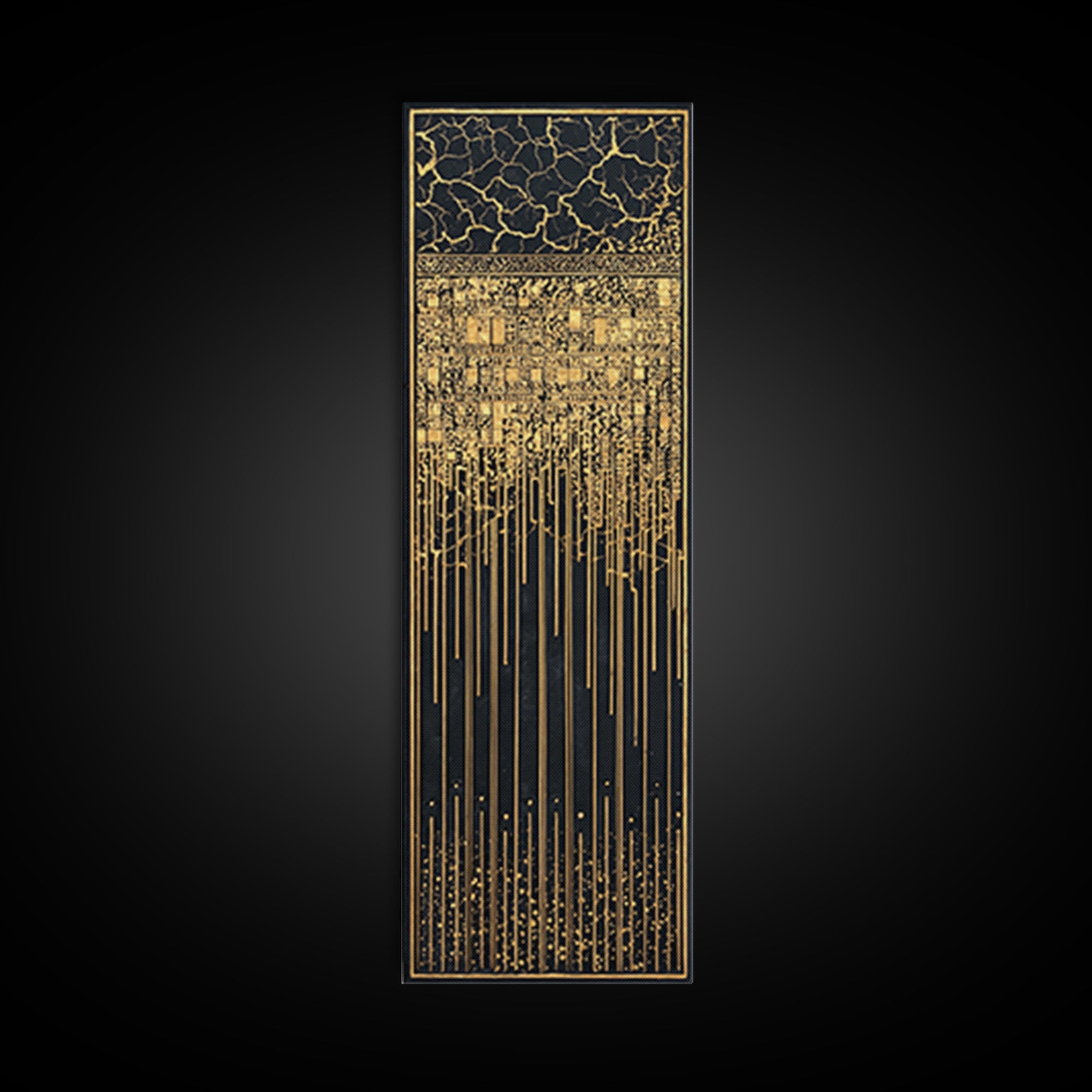 Black And Gold African Patterns Wall Art, Ancient African Art, Abstract Tribal Decor, Luxury Canvas, Cultural Home Decor