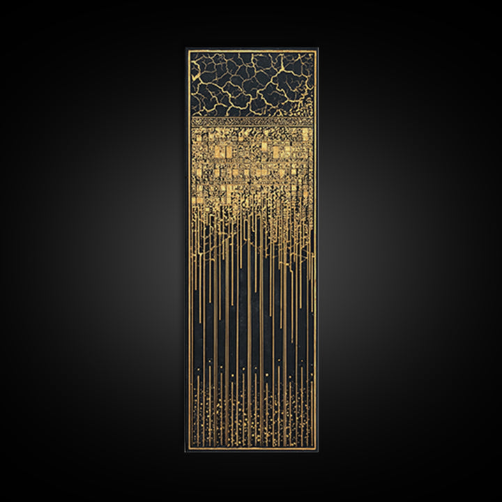 Black And Gold African Patterns Wall Art, Ancient African Art, Abstract Tribal Decor, Luxury Canvas, Cultural Home Decor