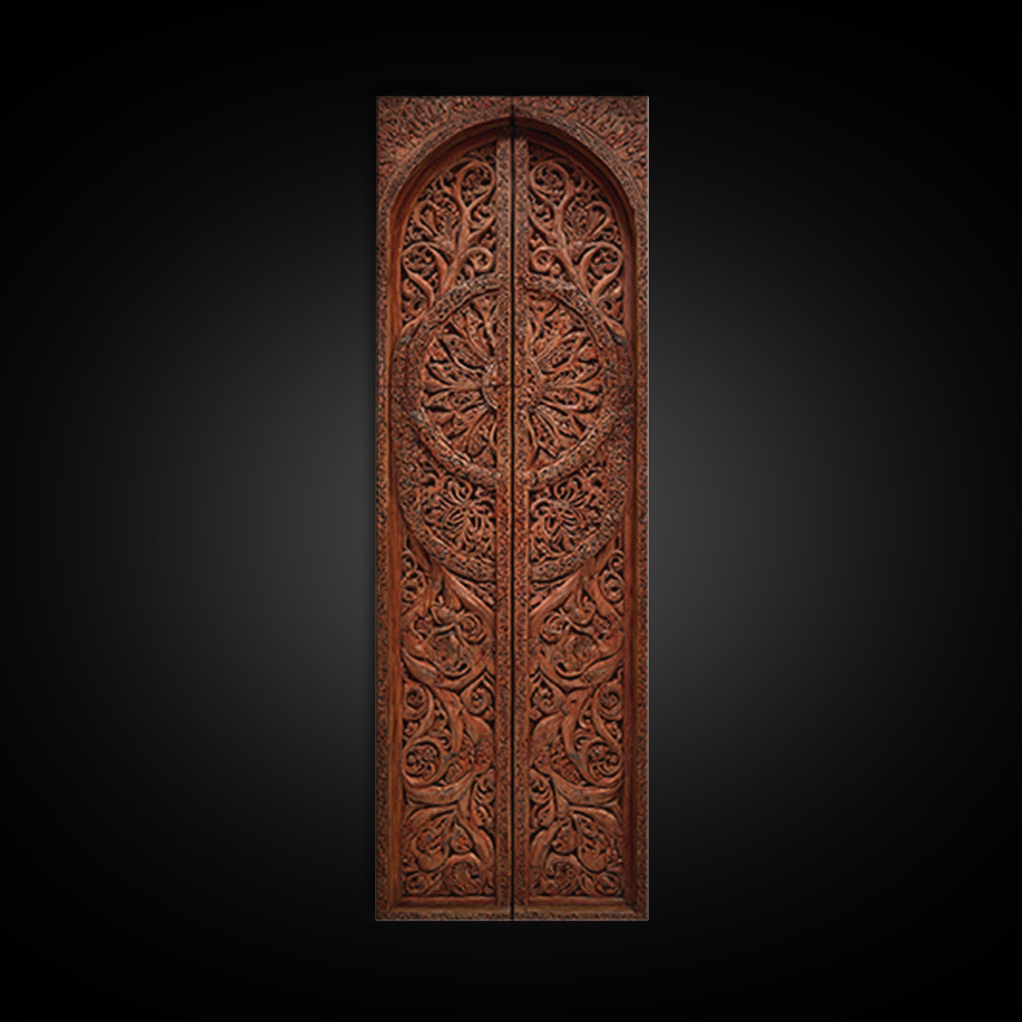 Intricate Brown Carved African Arch Door Wall Art, African Patterns, Traditional African Decor, Boho Wall Decor, Home Decor Gift
