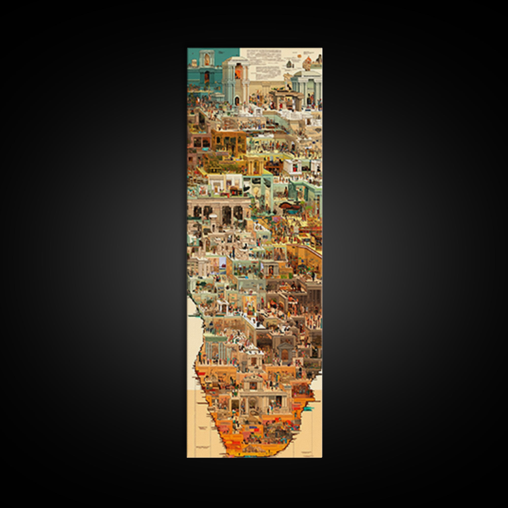 Ancient Egyptian City Collage Wall Art, African Culture Art Print, Historic Temple Poster, Travel Inspired Home Decor, Gallery Art