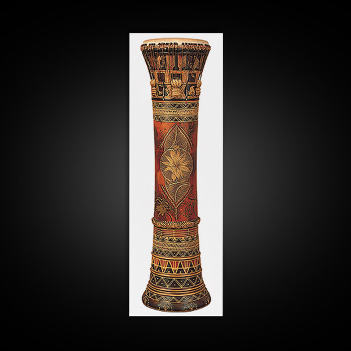 Carved African Djembe Drum Sculpture In Warm Wood Tones Wall Art, Tribal Decor, African Inspired Home Decor Gift For Him