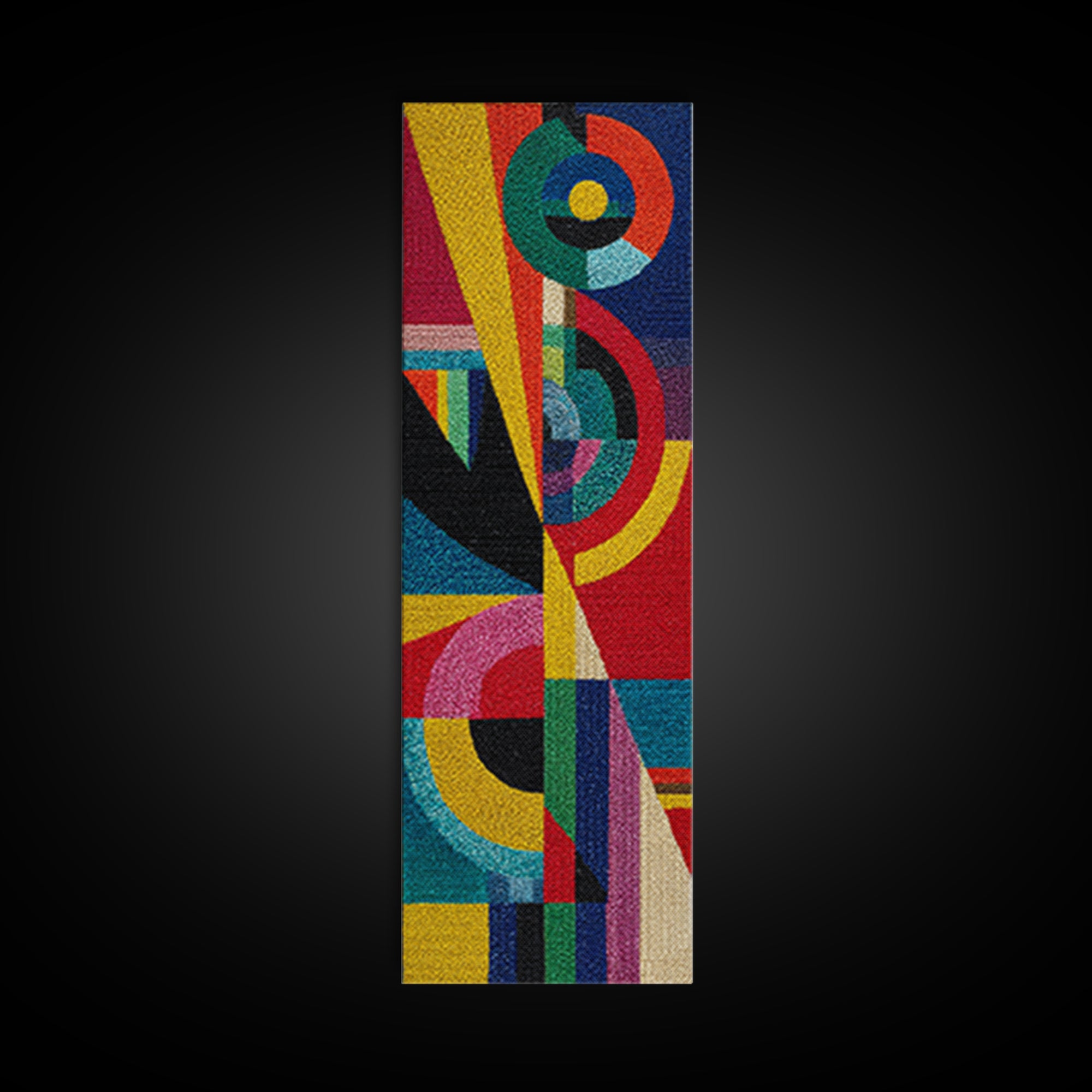 Vibrant Geometric Shapes And Circles Canvas Print, Modern African Abstract Wall Art, Colorful Home Decor, Statement Gift