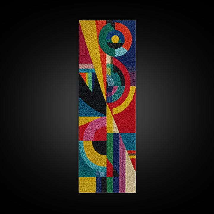 Vibrant Geometric Shapes And Circles Canvas Print, Modern African Abstract Wall Art, Colorful Home Decor, Statement Gift