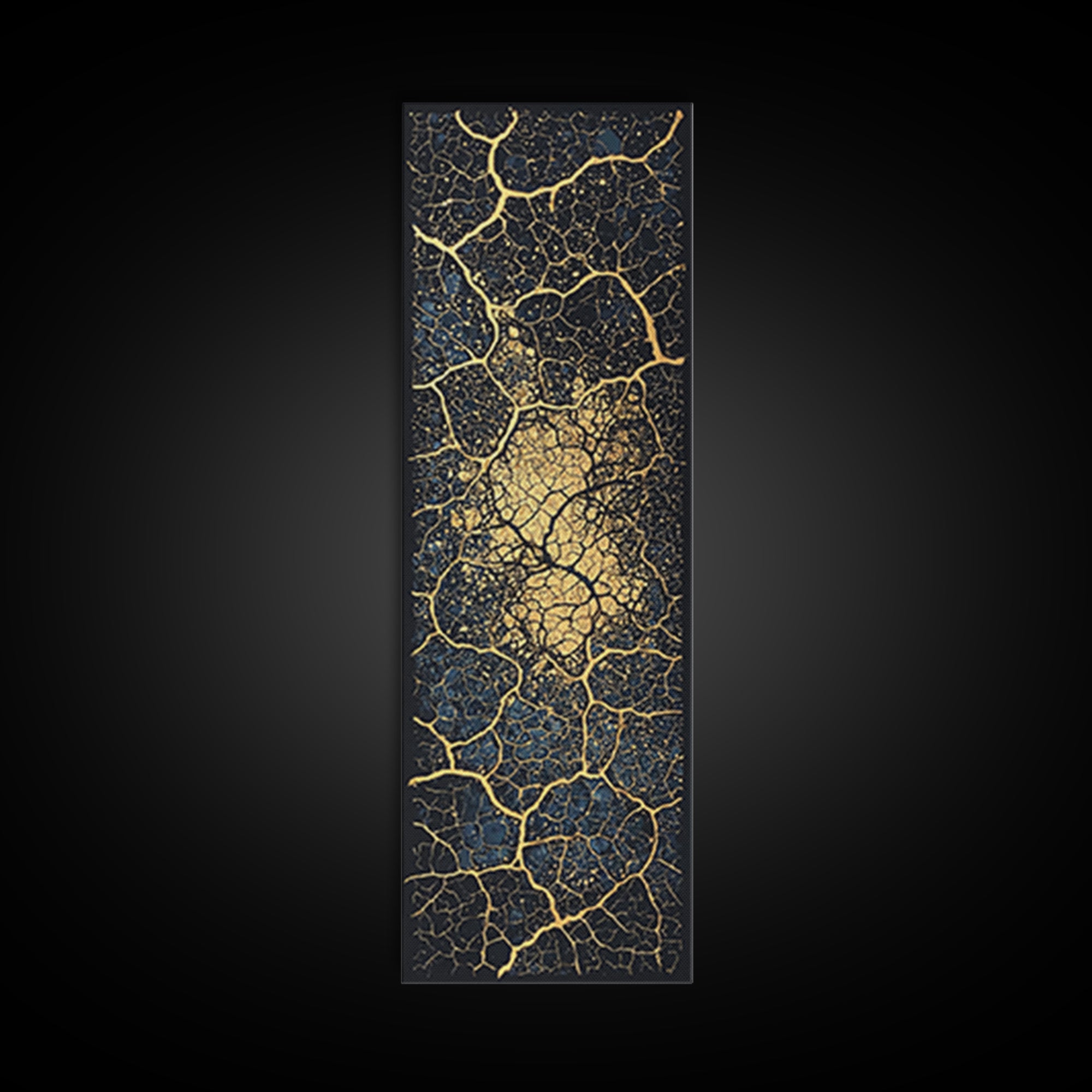 Gold Cracked Earth Abstract Wall Art, Kintsugi Texture Canvas, Modern African Decor, Earth Tone Art, Luxury Statement Piece