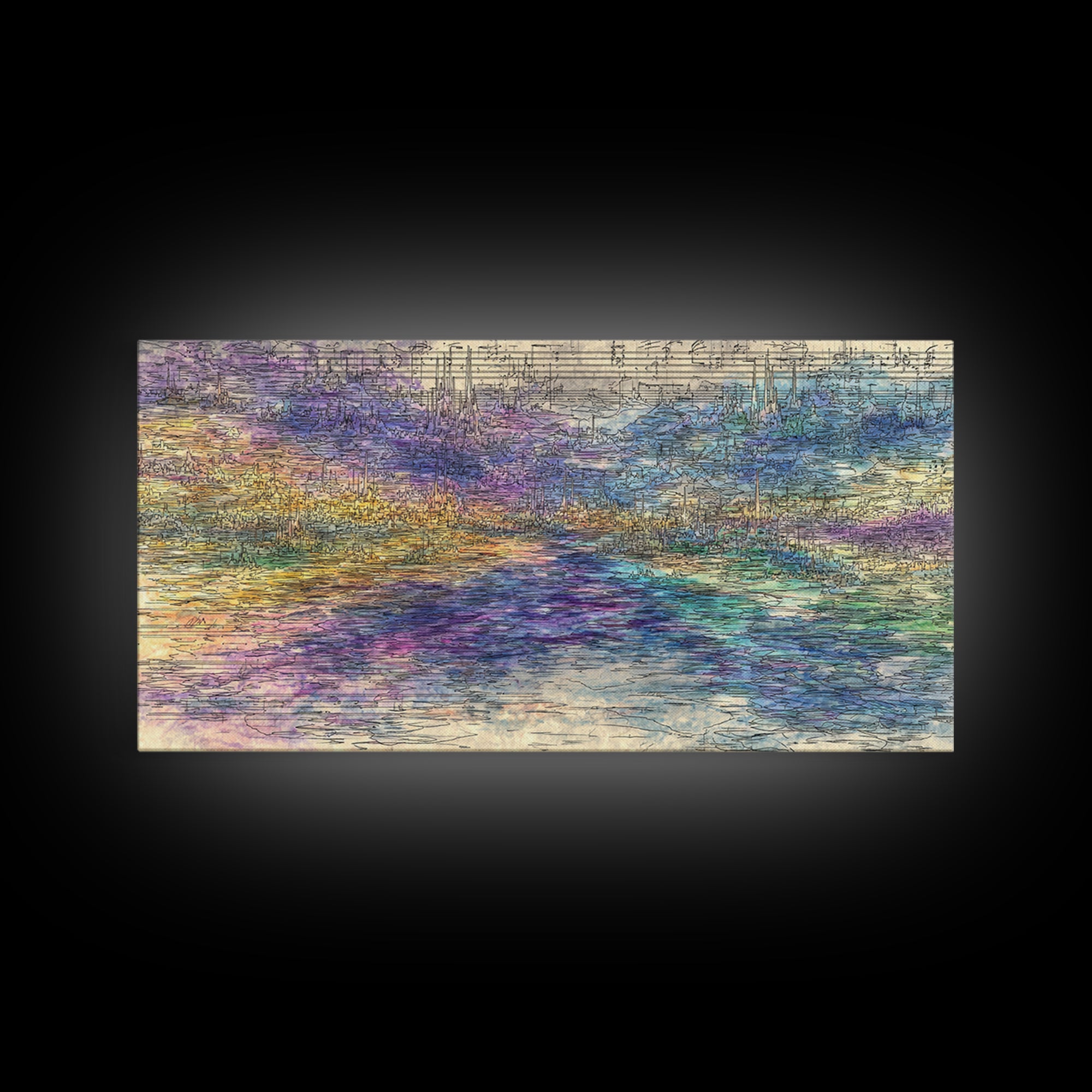 Pastel Abstract River Landscape Wall Art, Modern African Inspired Canvas Print, Dreamy Large Decor Art For Living Room Decor