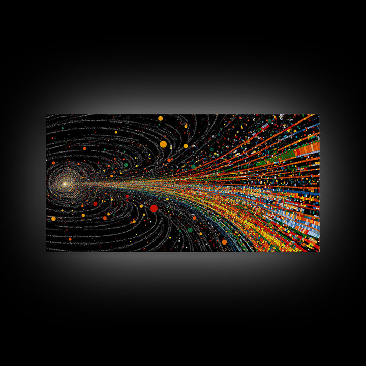 Cosmic African Abstract Vortex Wall Art, Afrofuturism Canvas Print For Modern Office Decor, Digital Art, And Statement Decor