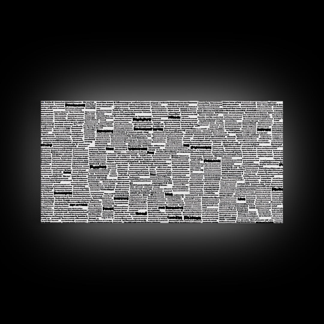 Black White Typographic Africa Map Wall Art, Modern African Art Print, Afrocentric Office Decor, Cultural Statement Piece