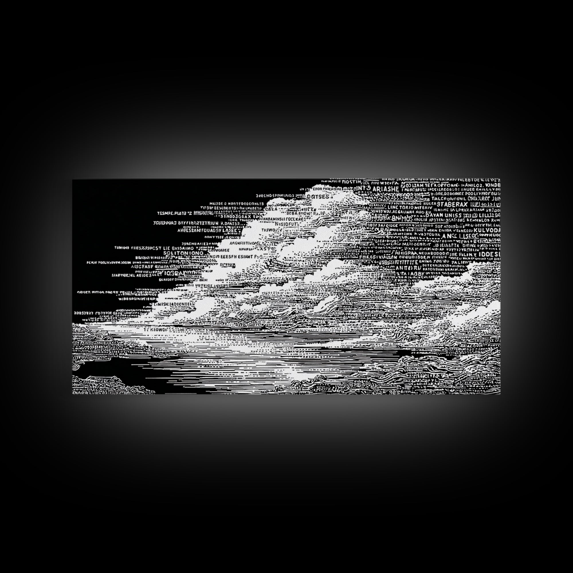 Black White Textured Seascape Wall Art, Abstract African Art Print, Minimalist Office Decor, Modern Landscape Home Decor