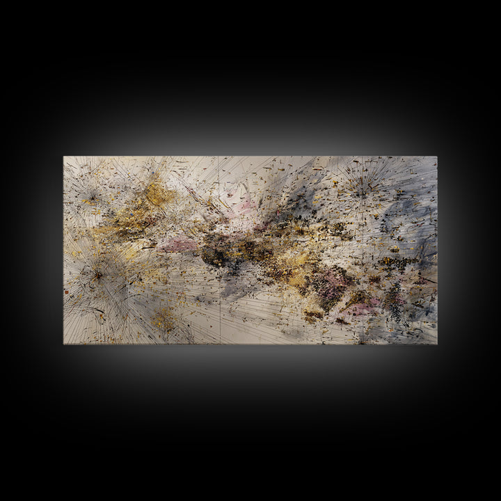 Gold And Blush Abstract Energy Wall Art, African Art Abstract, Modern Canvas Art, Textured Art Print, Elegant Home Decor