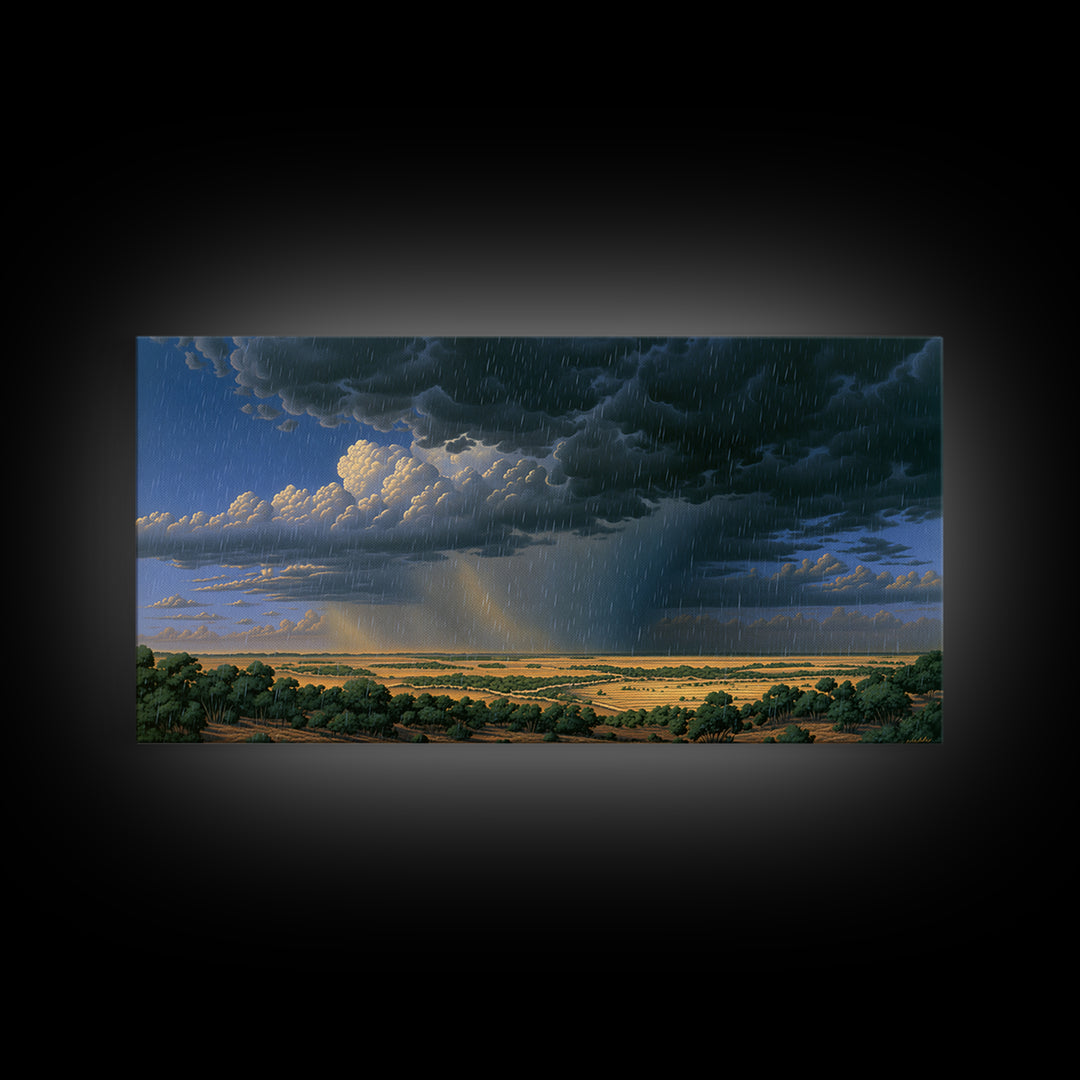 Moody Storm Clouds Above African Plains Wall Art, African Landscape, Safari Decor, Nature Scene Art, Unique Home Decor Gift