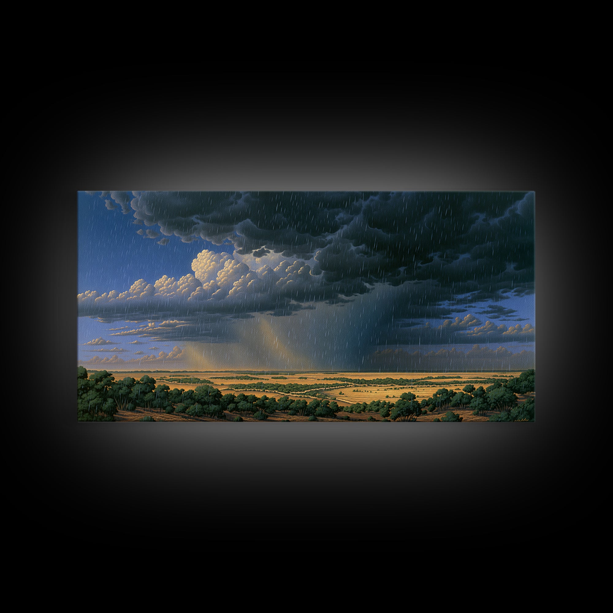 Moody Storm Clouds Above African Plains Wall Art, African Landscape, Safari Decor, Nature Scene Art, Unique Home Decor Gift