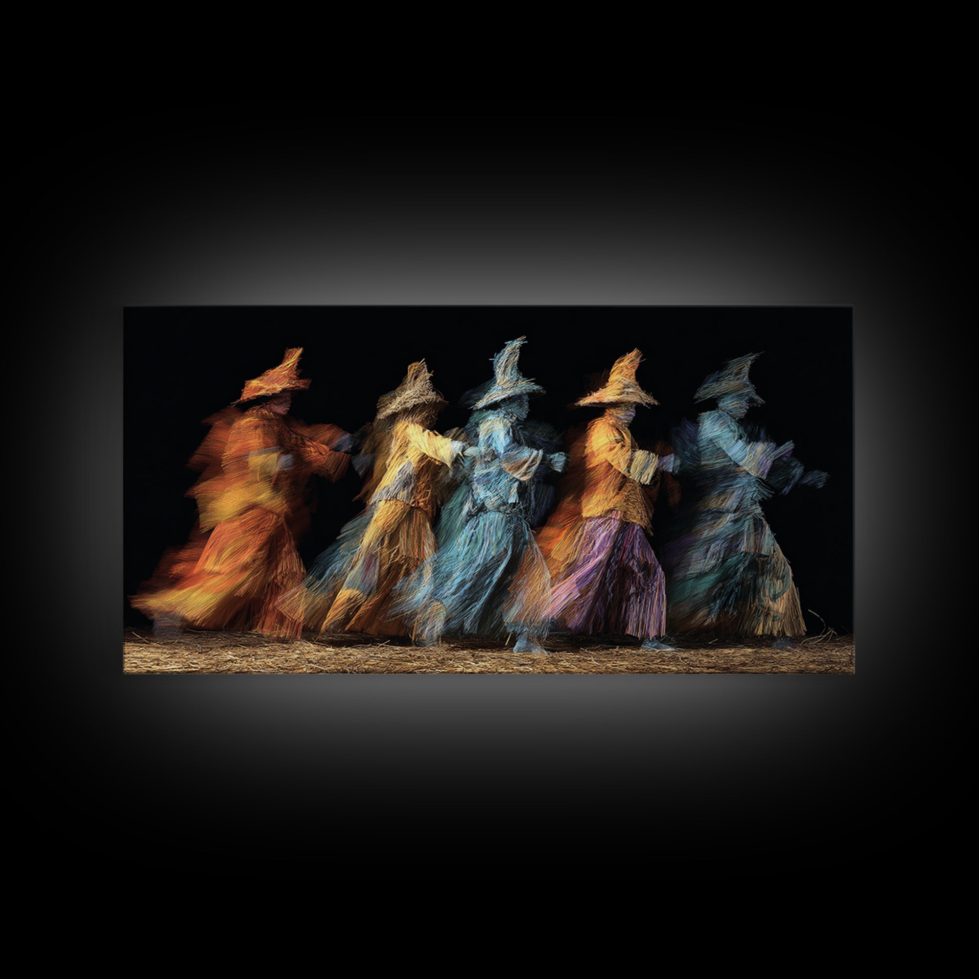 Colorful African Dancers In Motion Wall Art, Afrocentric Dance Painting, Black Culture Art, Vibrant Living Room Decor Canvas