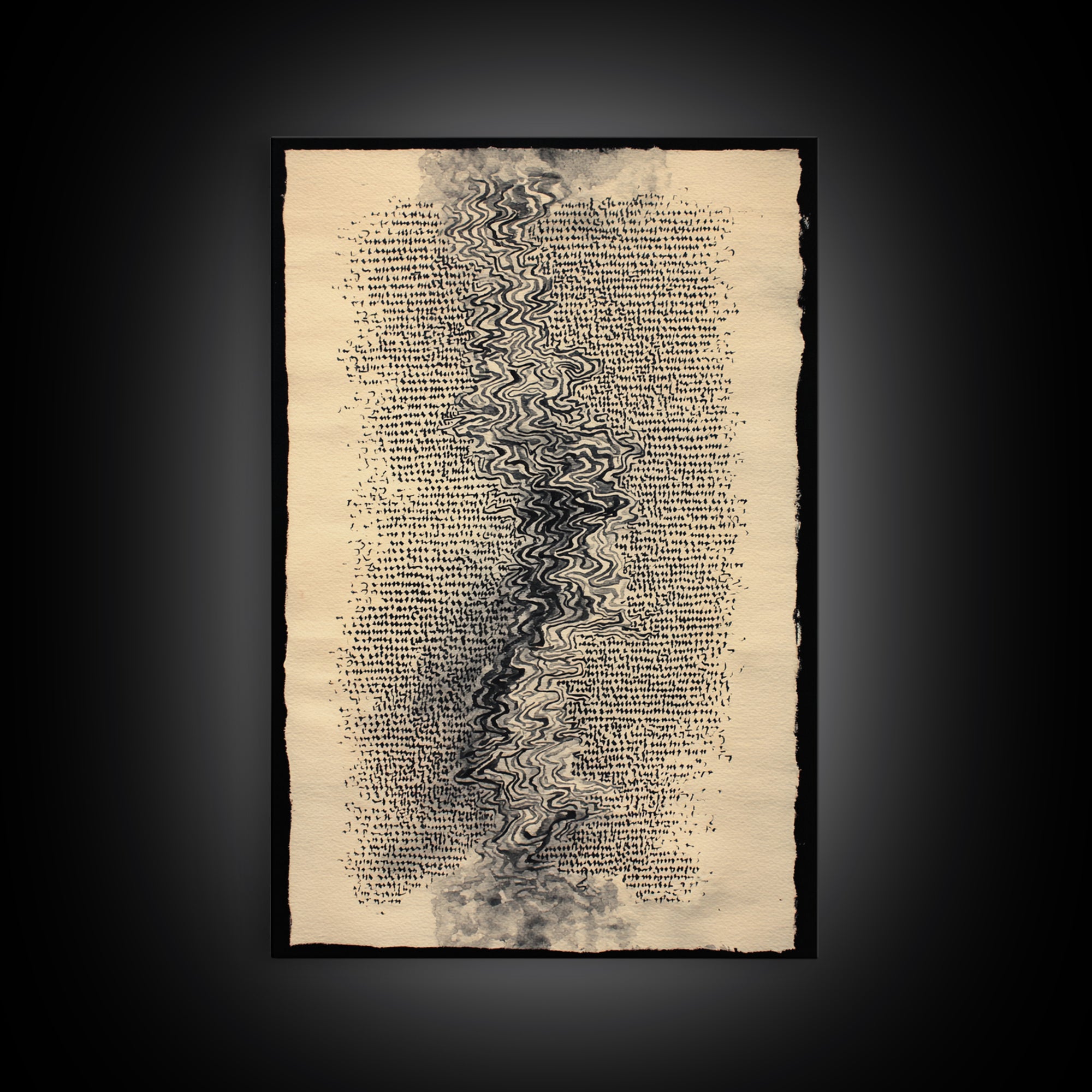 Antique Parchment Abstract Calligraphy Canvas Print, Ancient Manuscript Texture, Neutral Boho Wall Decor, Spiritual Art Gift