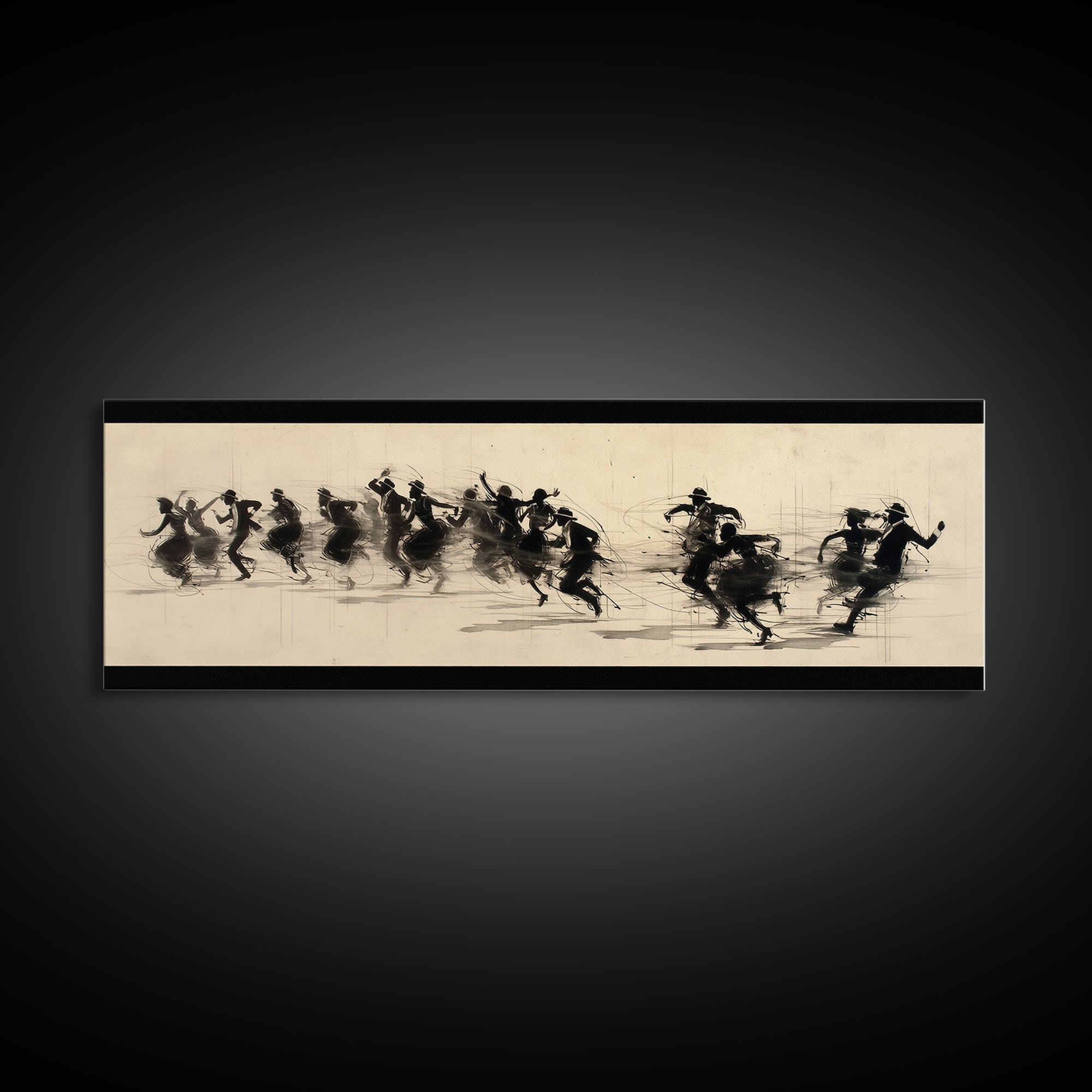 Sepia Polo Riders Racing Across Field Wall Art, African Safari Art, Dynamic Sports Canvas Print, Rustic Living Room Decor