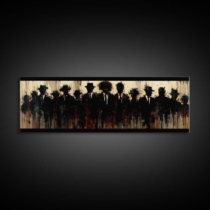 Shadowed Men In Suits Wall Art, Black Man Portrait, Urban Wall Art, Modern Black Art, Office Decor, Statement Gallery Decor