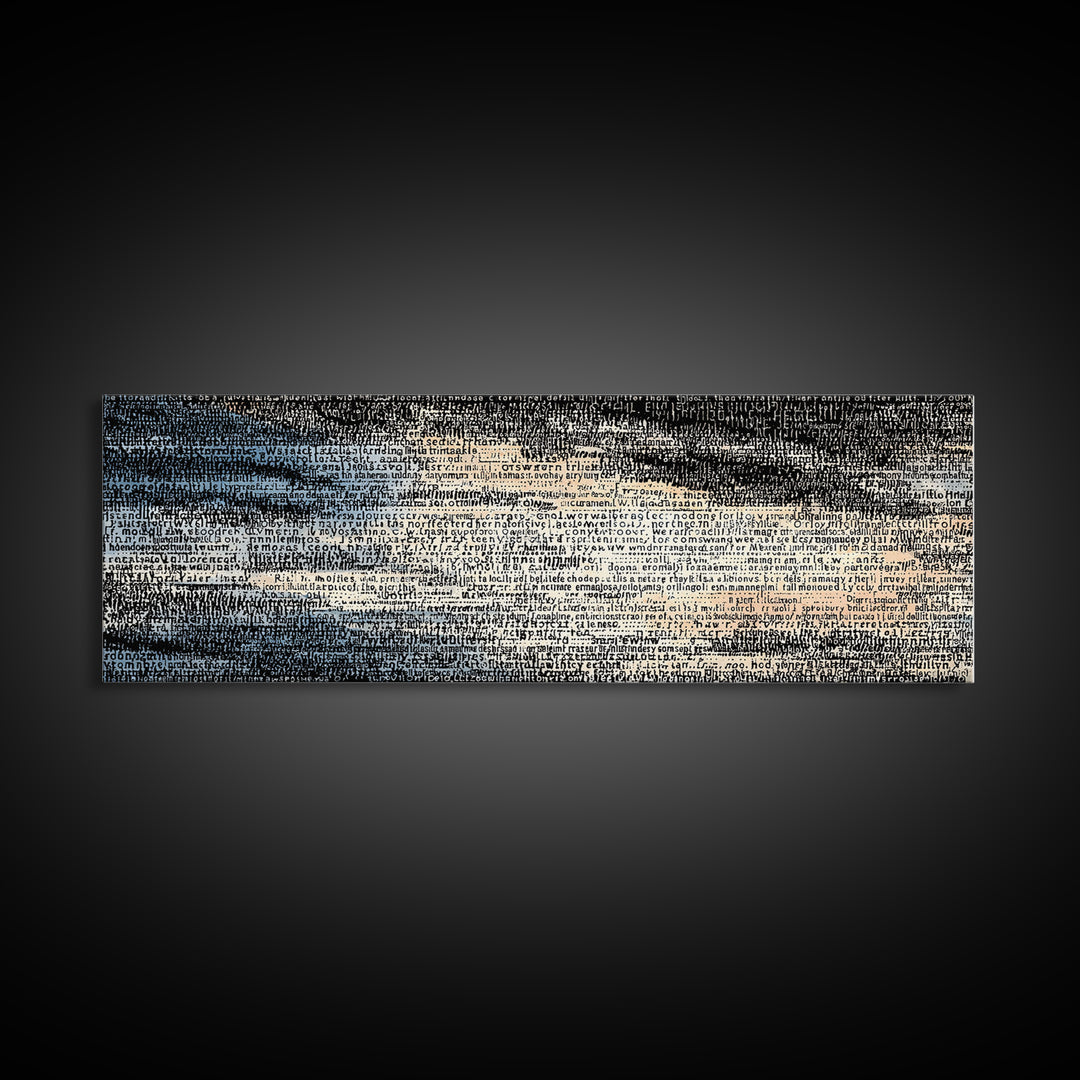 Soft Textured Horizon Abstract Wall Art, Beige Blue Canvas Print, Minimalist Landscape Art, Modern Home Decor, Dreamy Wall Art