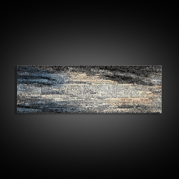 Soft Textured Horizon Abstract Wall Art, Beige Blue Canvas Print, Minimalist Landscape Art, Modern Home Decor, Dreamy Wall Art