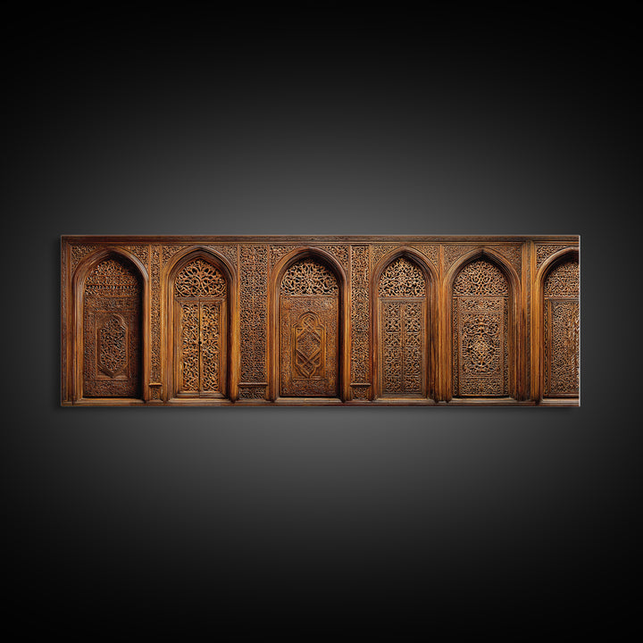 Ornate Golden Arched Door Wall Art, Moroccan Travel, African Decor, Cultural Wall Decor, Bohemian Decor, Elegant Home Gift