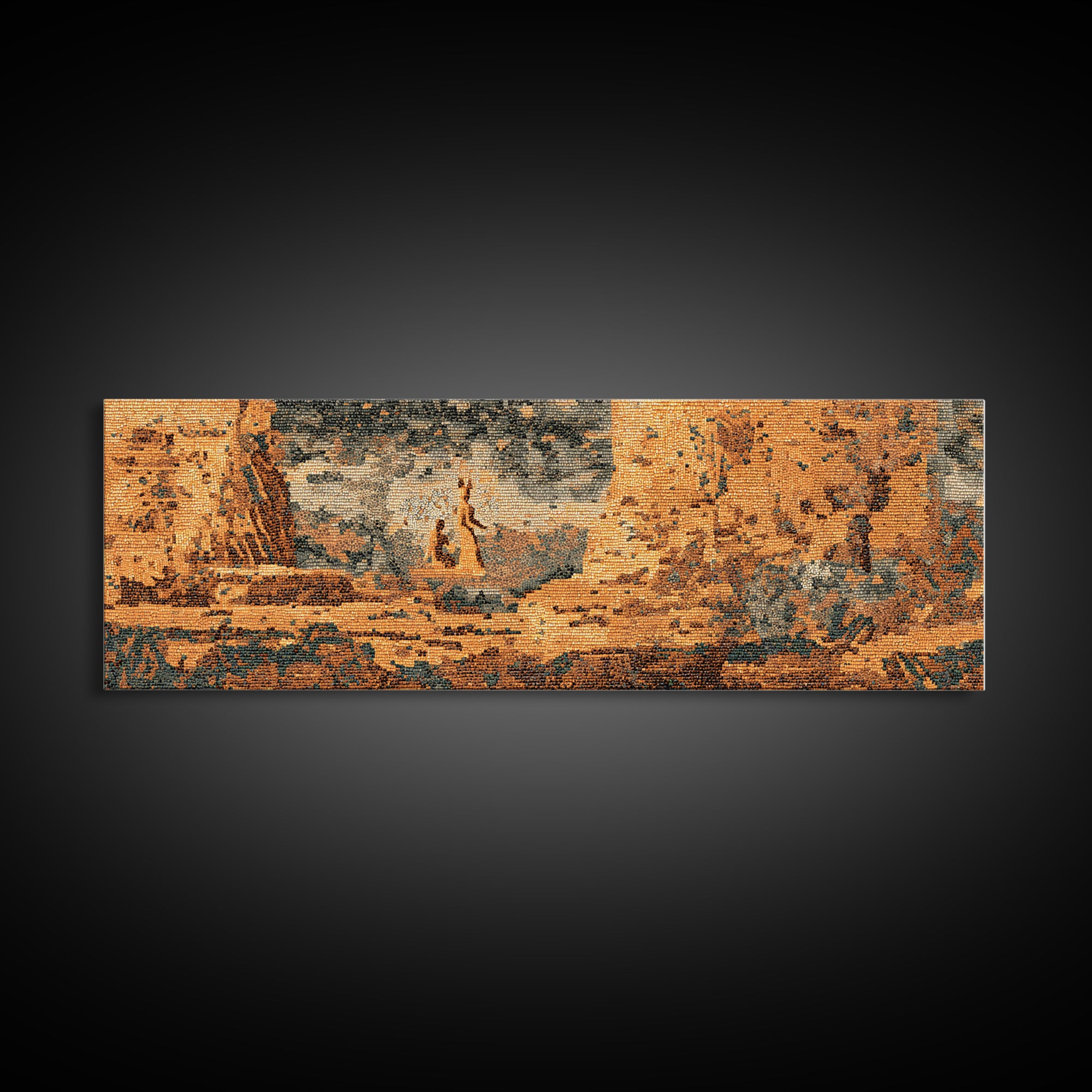 Burnt Orange Desert Canyon Landscape Canvas Print, African Safari Art, Nature Scene Art, Earth Tone Wall Art Decor, Large Decor Art
