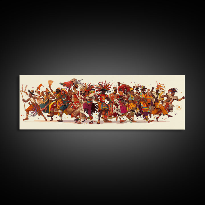 Colorful African Celebration Dancers In Traditional Dress Wall Art, African Women Art, Afrocentric Prints, Cultural Wall Decor
