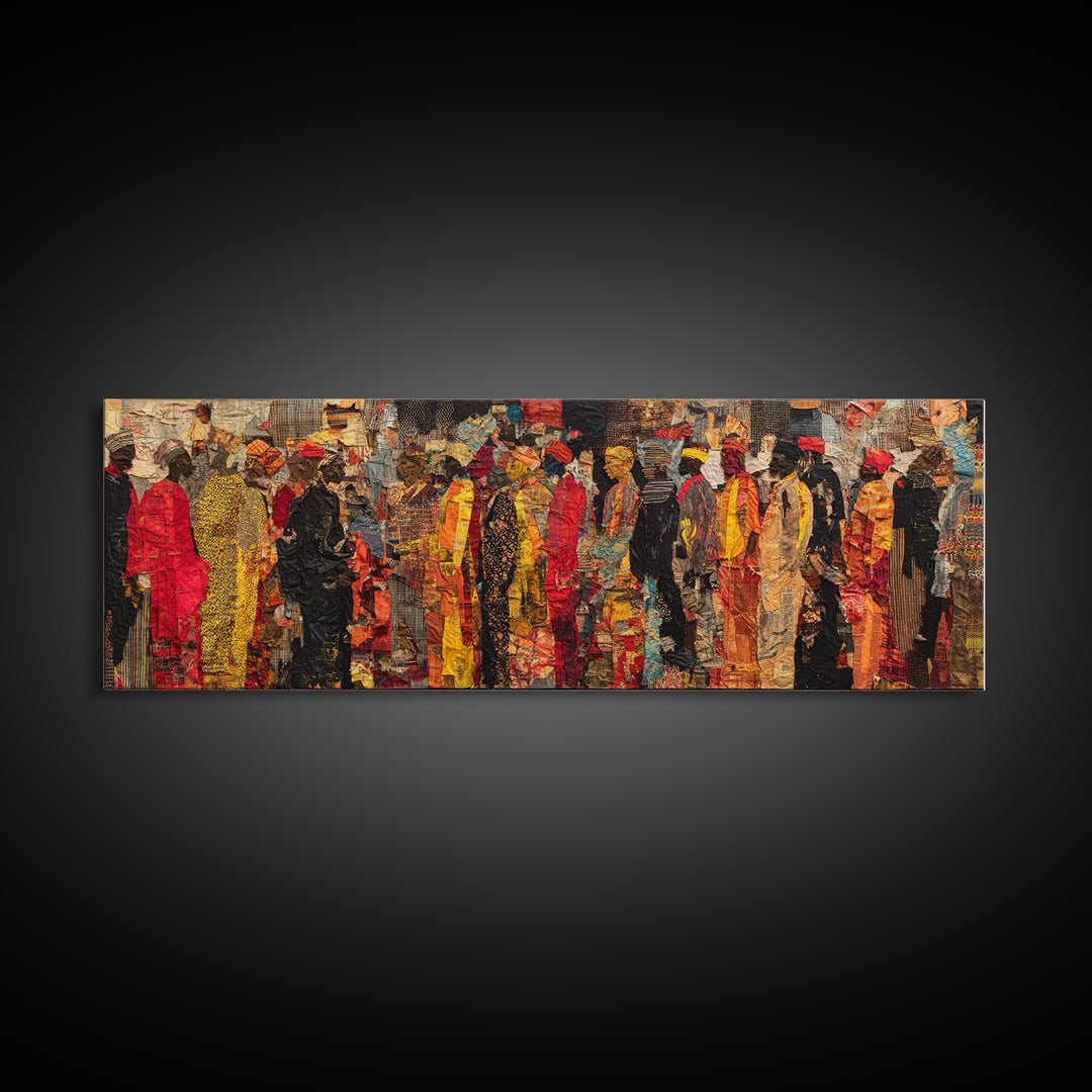 Vibrant African Street Fashion Wall Art, Modern Black Art, Cultural Portrait Canvas, Afrocentric Decor, Statement Wall Decor