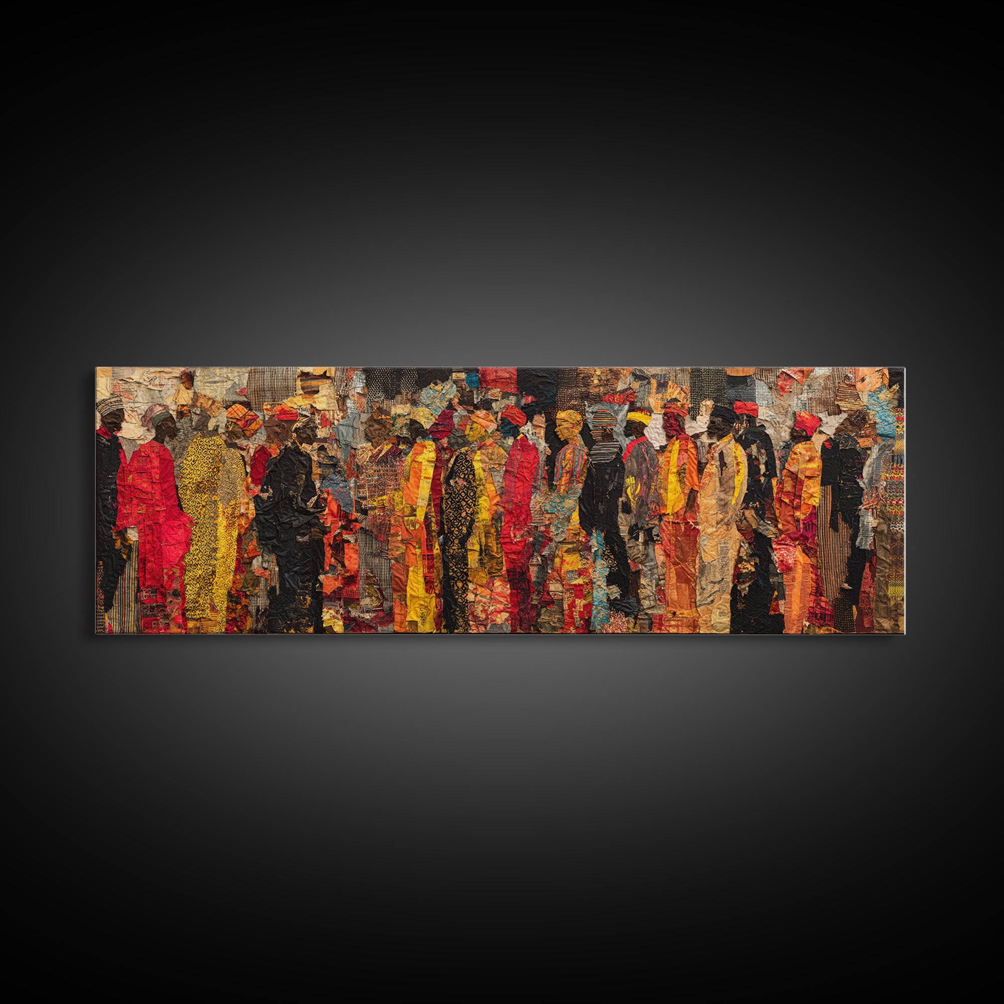 Vibrant African Street Fashion Wall Art, Modern Black Art, Cultural Portrait Canvas, Afrocentric Decor, Statement Wall Decor