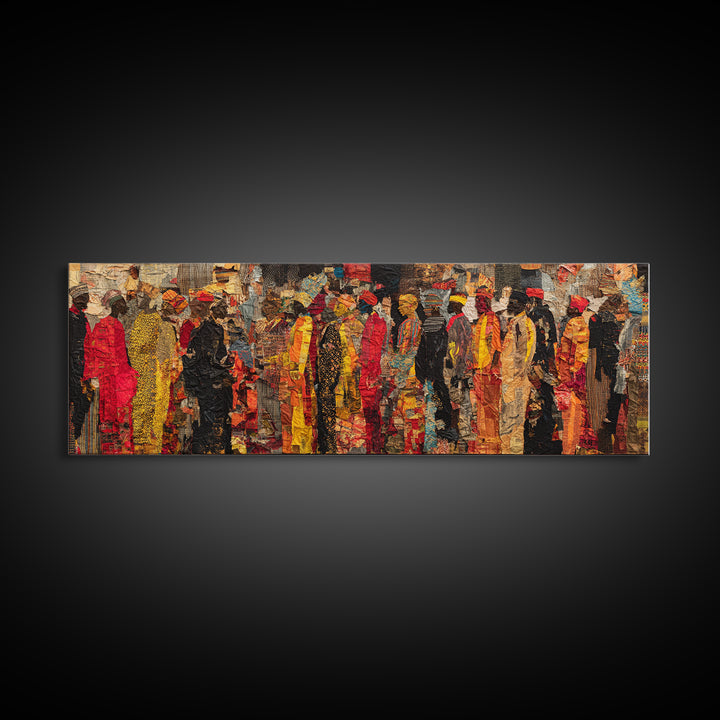 Vibrant African Street Fashion Wall Art, Modern Black Art, Cultural Portrait Canvas, Afrocentric Decor, Statement Wall Decor
