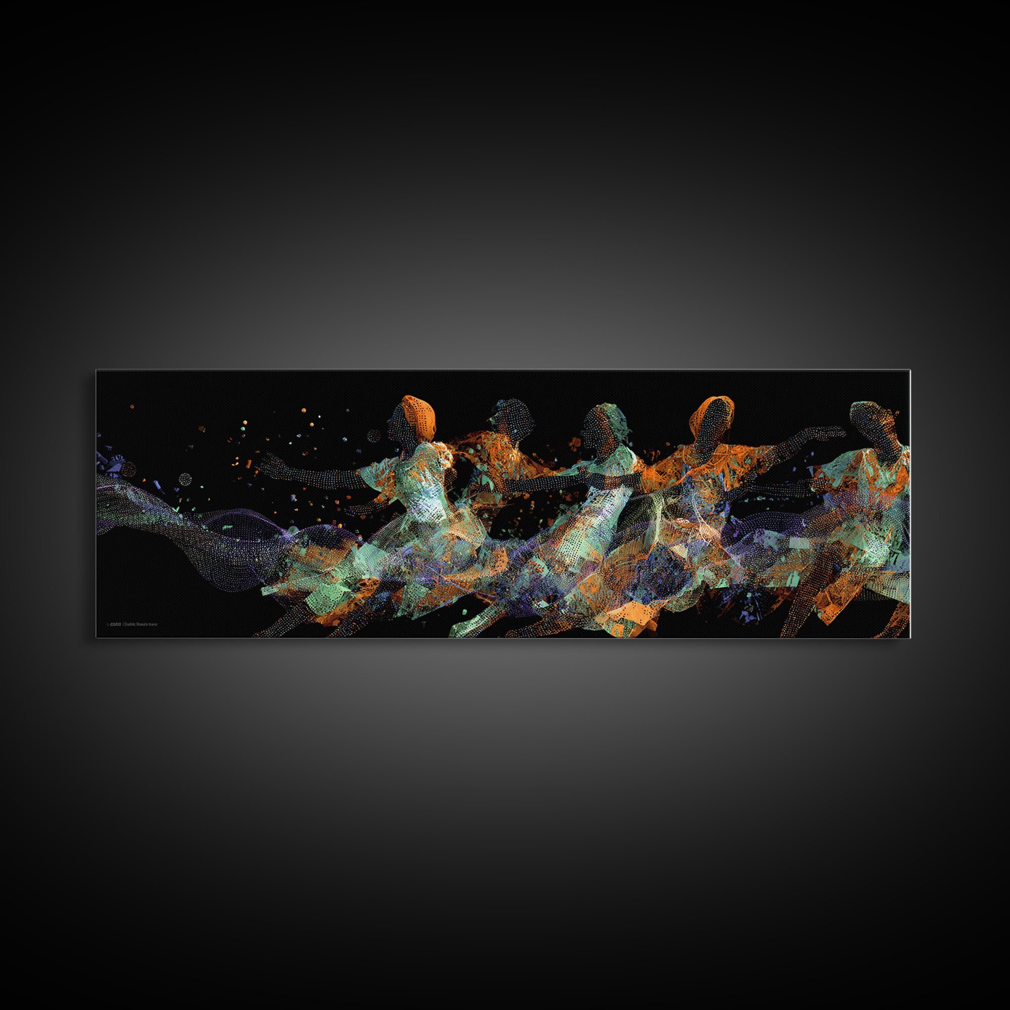Abstract African Dancers Wall Art, Energetic Black Women Art, Contemporary Canvas Print, Afrocentric Living Room Decor, Female Power Art