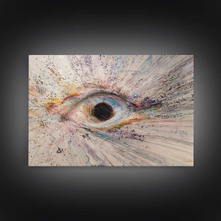 Radiant Cosmic Eye Black Hole Abstract Wall Art, Modern Canvas Art, Luxury Space Decor, Large Statement Print, Home Decor Gift