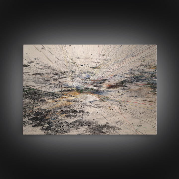 Expansive Abstract Storm Landscape Wall Art, Contemporary Art, Large Earth Tone Wall Art, Modern Office Decor Canvas Gift