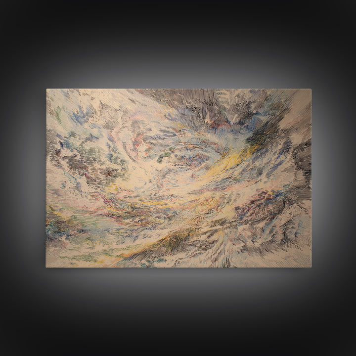 Swirling Abstract Sky And Mountain Canvas Print, Dreamy Wall Art, Contemporary Canvas, Textured Art Print Home Decor Gift