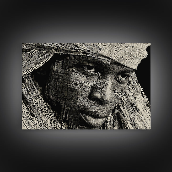 Monochrome African Woman Portrait Wall Art, Black Female Art, Abstract Face Art, Tribal Queen Art, Modern Black Home Decor
