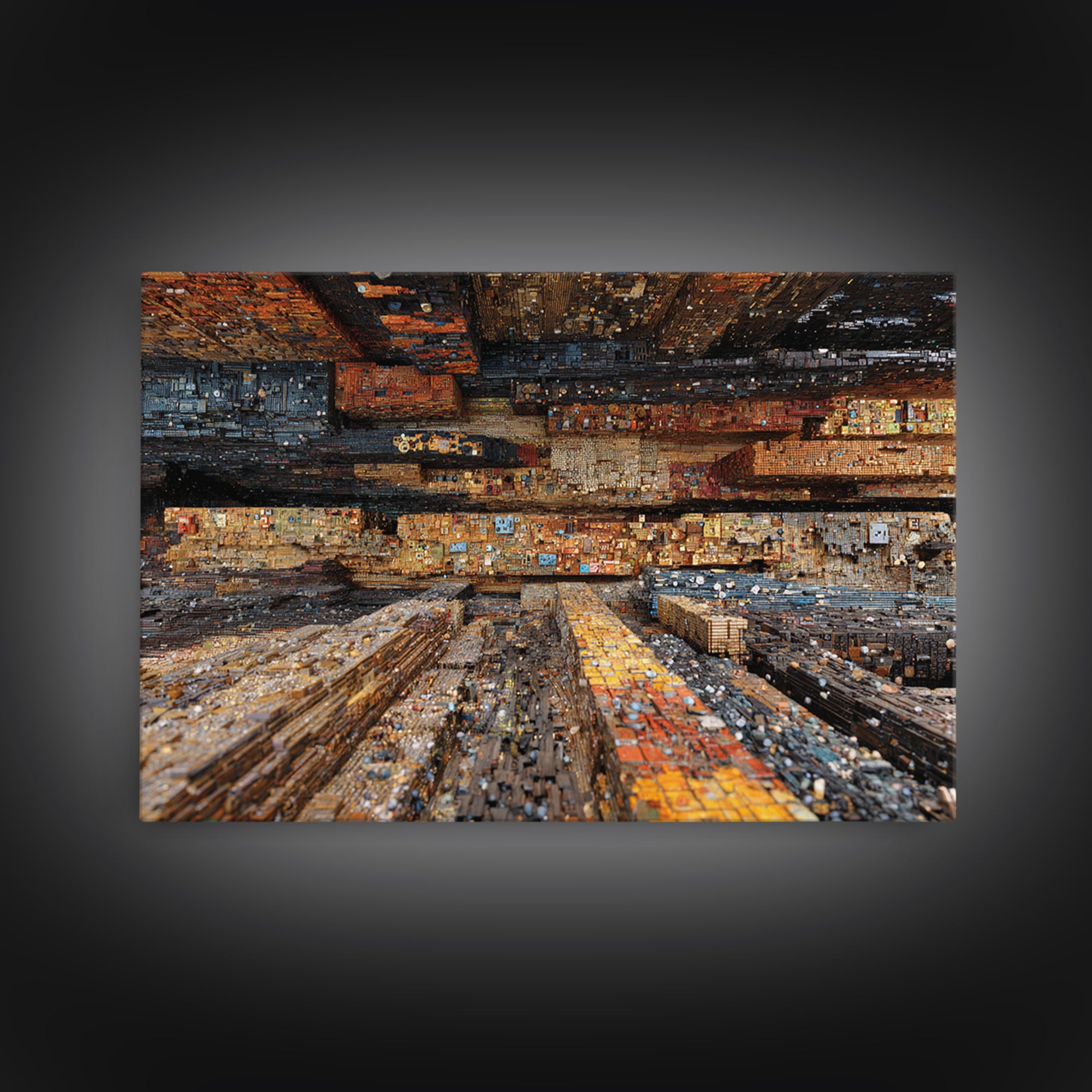 Abstract Urban Cityscape Canvas Print, Textured Modern Art, Statement Wall Art, Office Decor, Contemporary Home Decor Gift