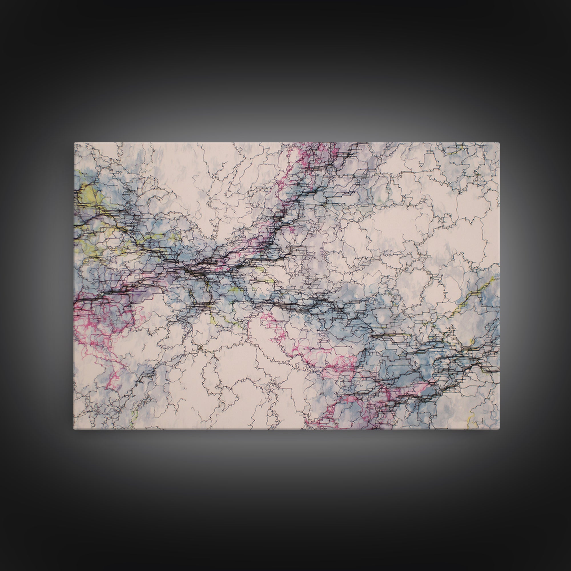 Soft Marble Vein Abstract Wall Art Minimalist African Abstract Digital Print Beige Blue Office Decor Modern Canvas Wall Art