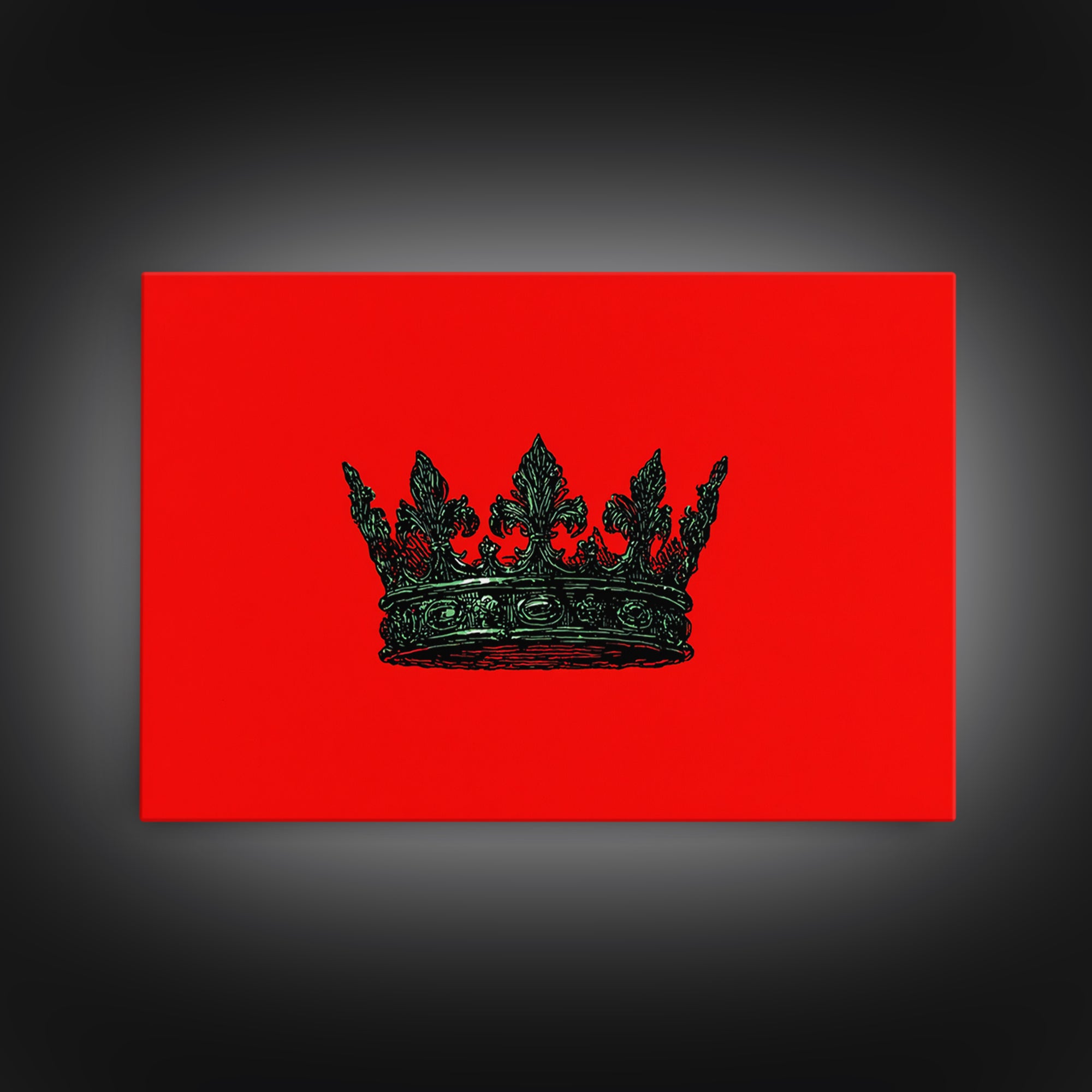 Black Crown On Red Background Wall Art, African Queen Decor, Royal Afrocentric Print, Bold Modern Black Culture Art, Statement Wall Decor